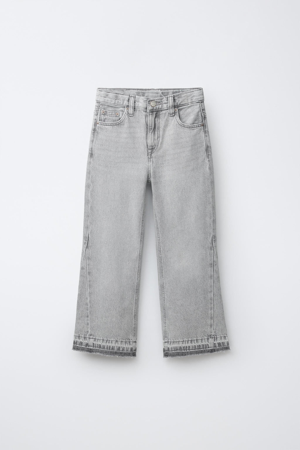 JEANS FLARE FIT DESFLECADO / Gris - Zara фото 2