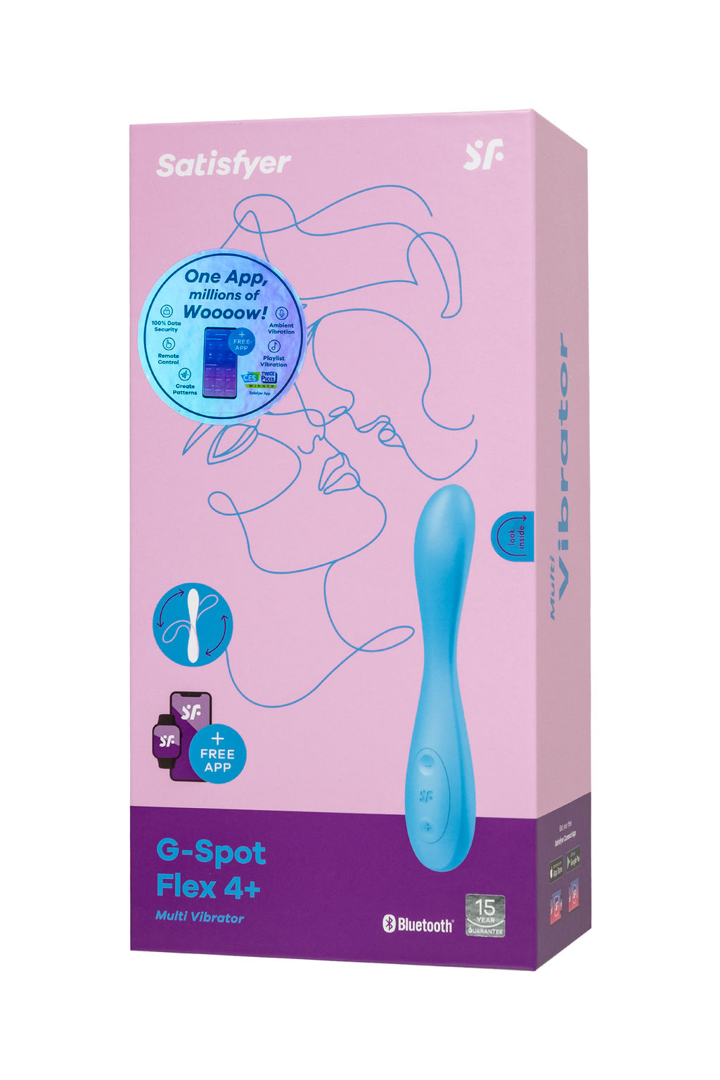 Стимулятор точки G Satisfyer G-Spot Flex 4+, голубой  фото 10