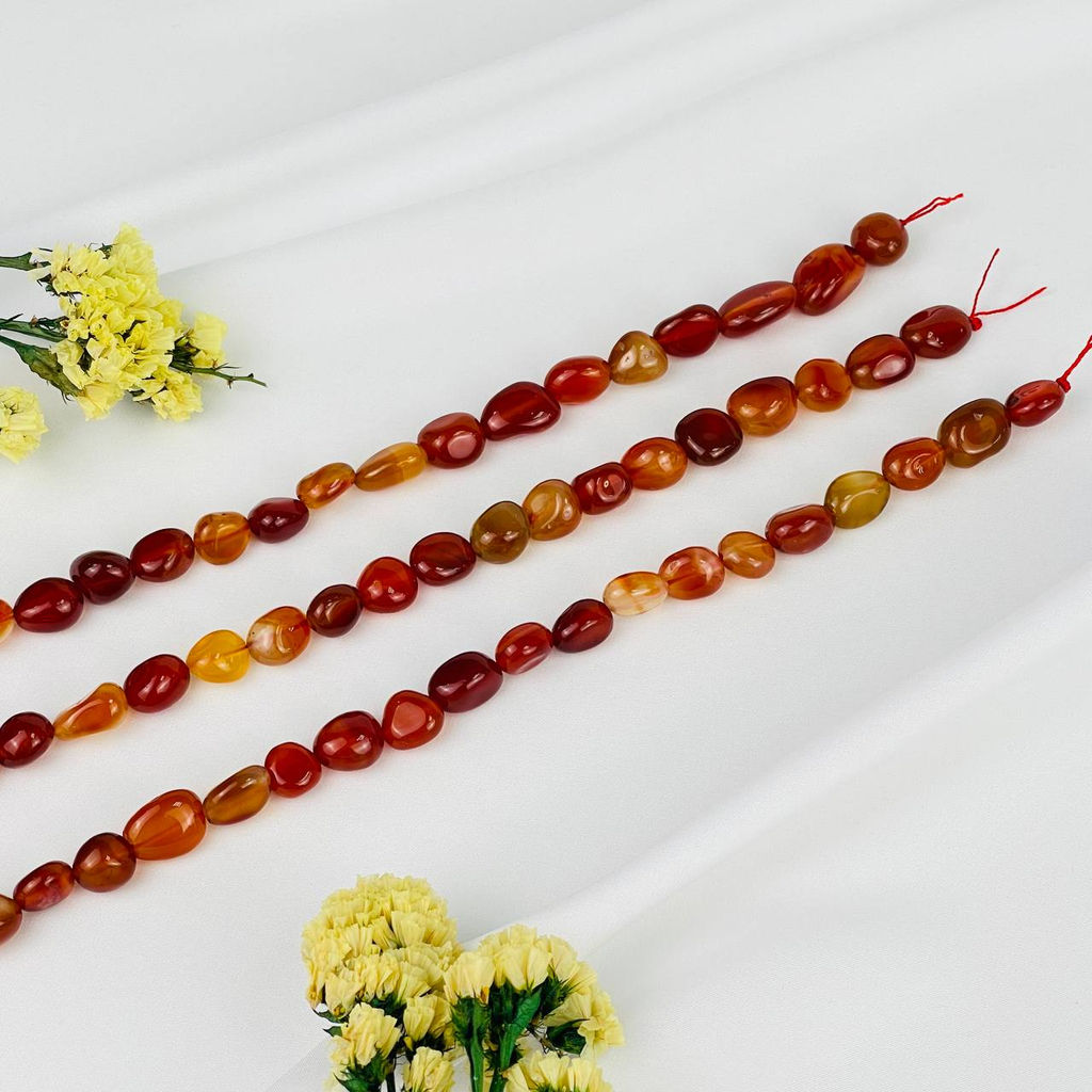 Бусины для украшений из Сердолика (галтовка) 40 см