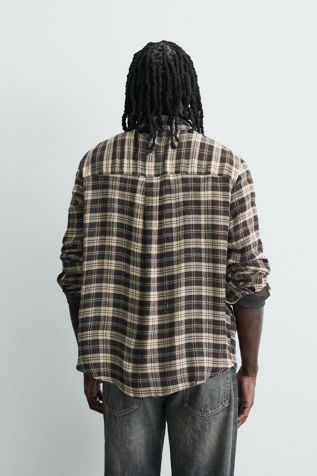 RELAXED FIT CHECK SHIRT - Zara фото 3
