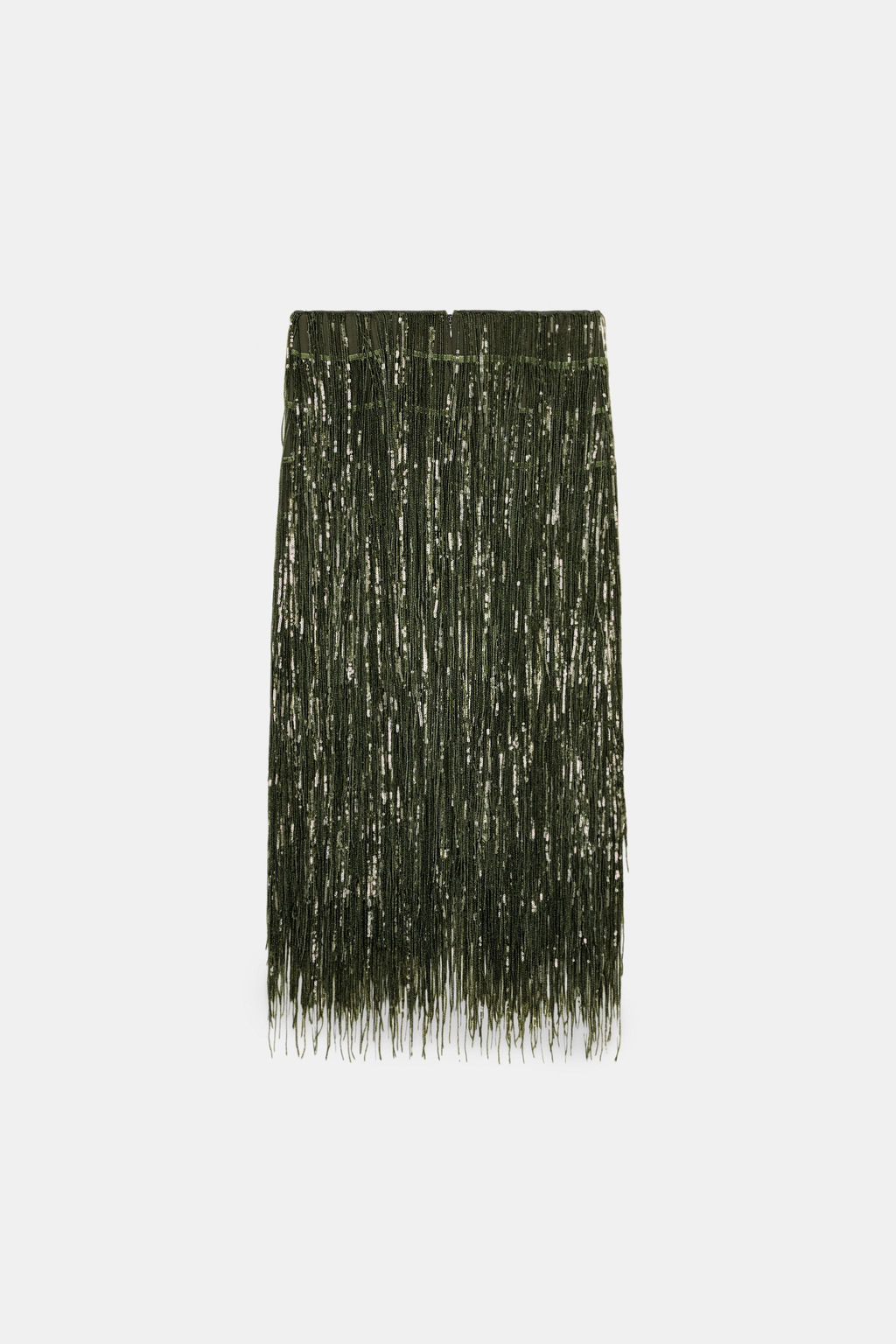 ZW COLLECTION LIMITED EDITION SEQUIN FRINGE SKIRT - Zara фото 7