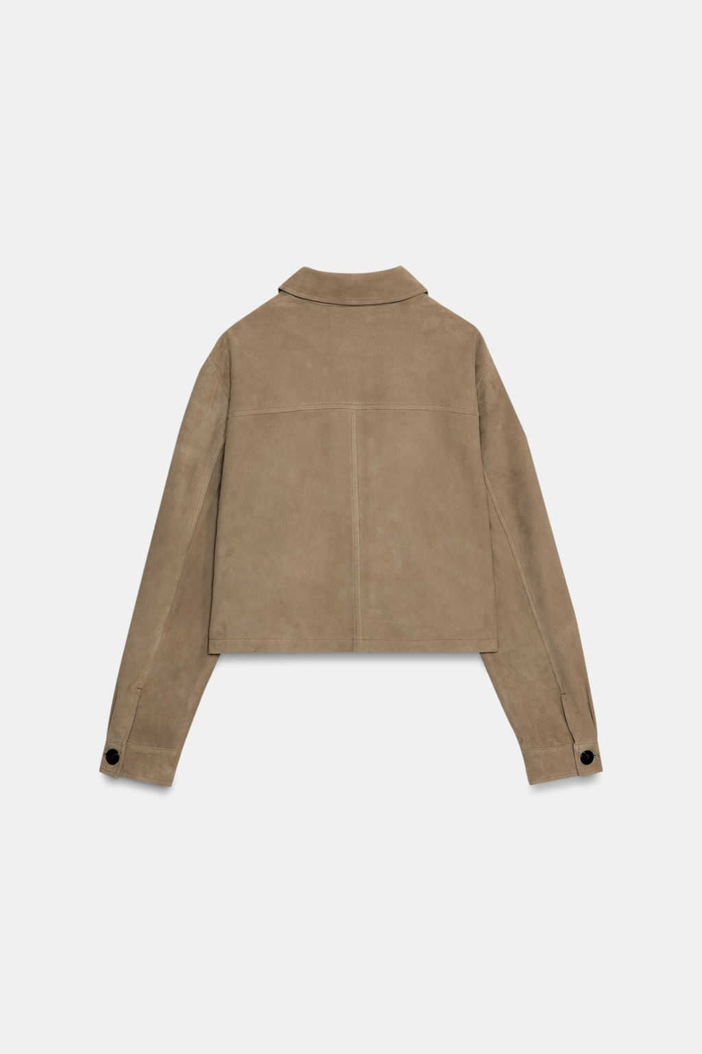 100% LEATHER SHIRT COLLAR JACKET - Zara фото 6