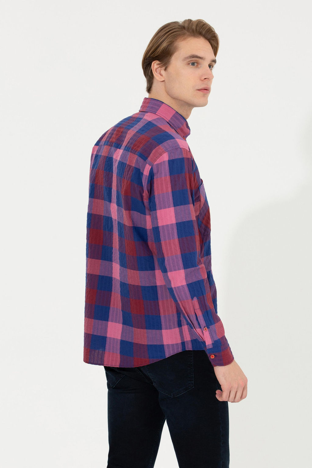 U. S. Polo Assn Мужская красная рубашка с длинным рукавом - U.s. polo assn фото 5