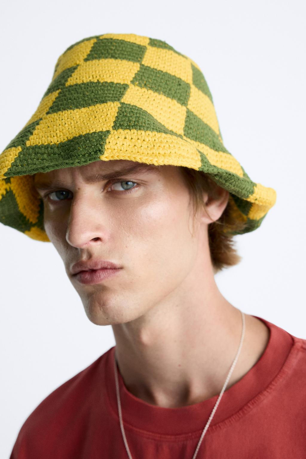 CHECK CROCHET HAT - Zara фото 4