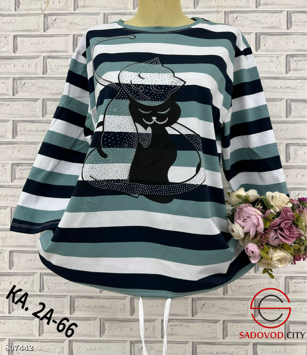 Кофта женская с рисунком кошки