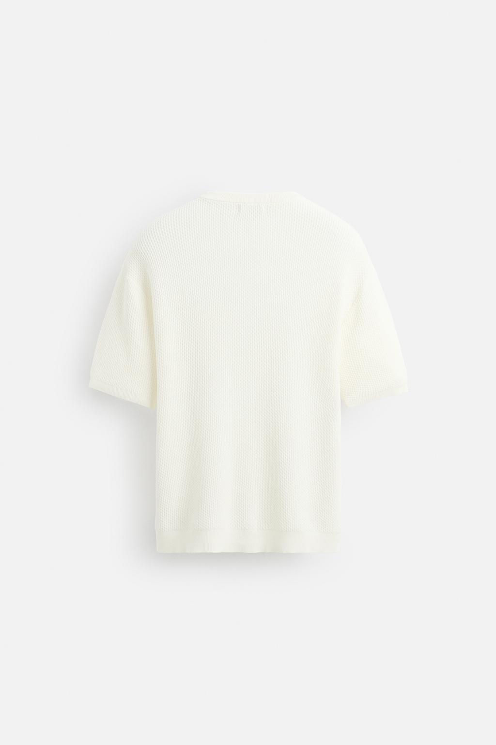 TEXTURED KNIT T-SHIRT - Zara фото 8