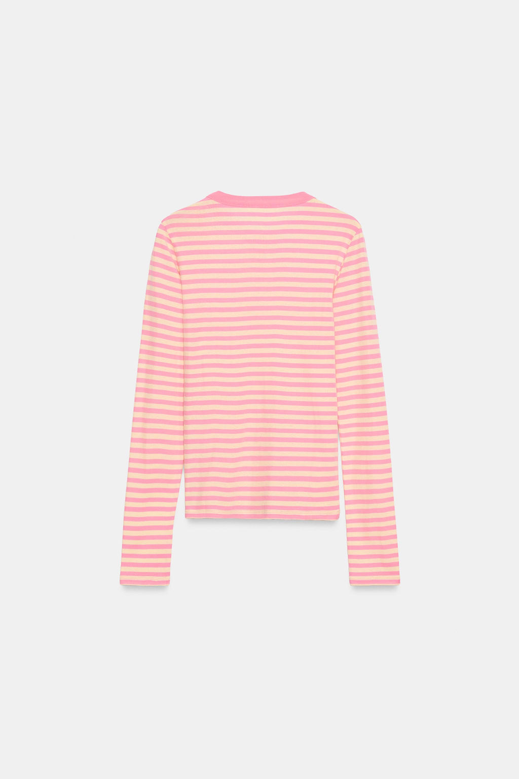 CAMISETA BOTONES RAYAS / Rosa medio - Zara фото 6