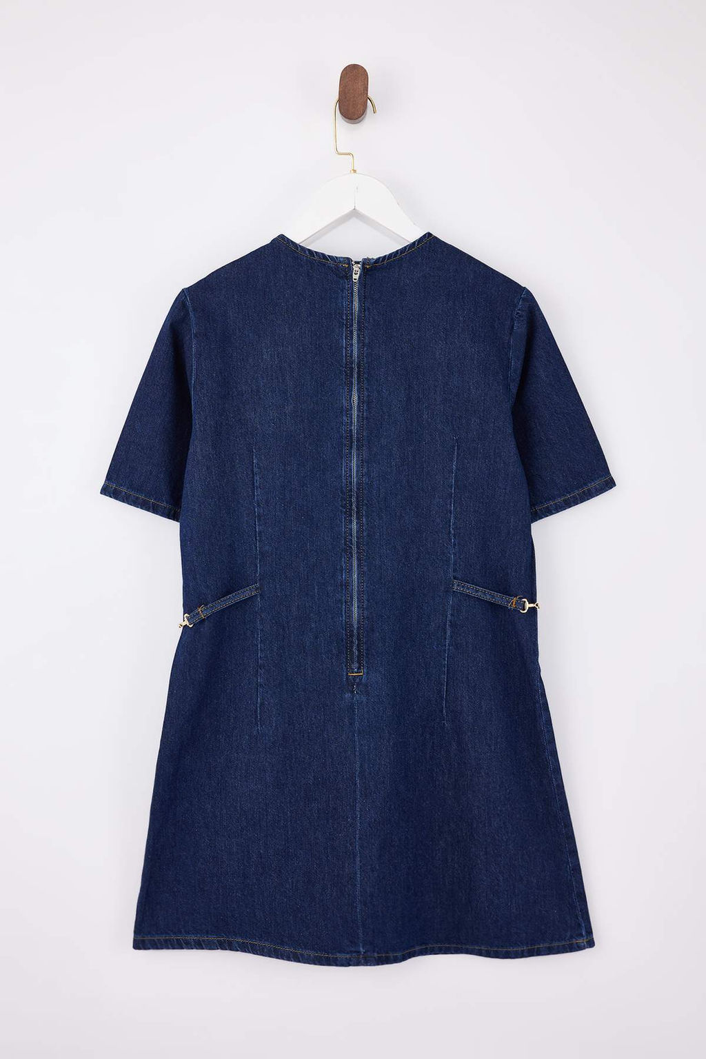 Mavi DOKUMLU Aksesuar Detayl? Mini %100 Pamuk Denim Elbise TWOSS26EL00032 - Trendyolmilla фото 7