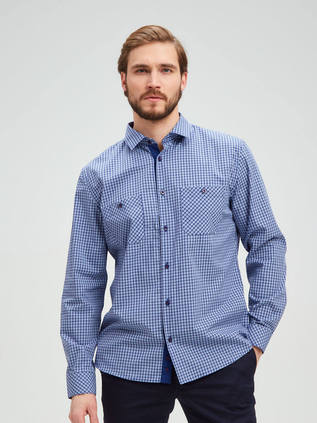 Сорочка мужская длинный рукав GREG S225/231/2012/ZN/1p  фото 5