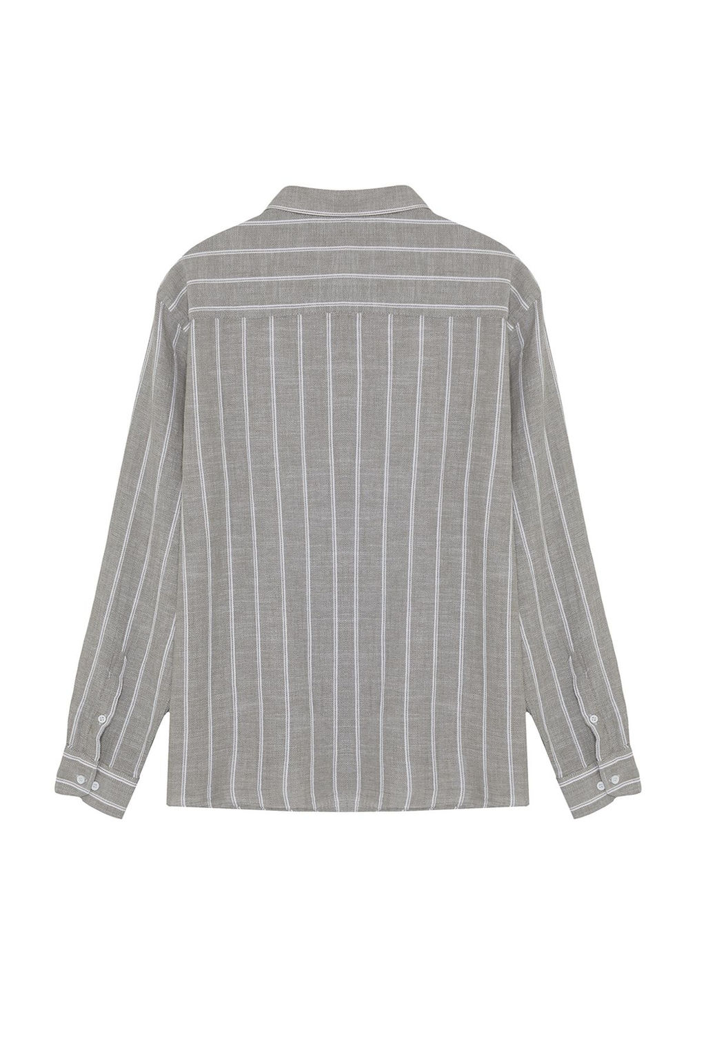 Tas Regular Fit Rahat Dugmeli Yaka Cizgili Buyuk Beden Gomlek TMNSS23GO00095 - Trendyolmilla фото 17