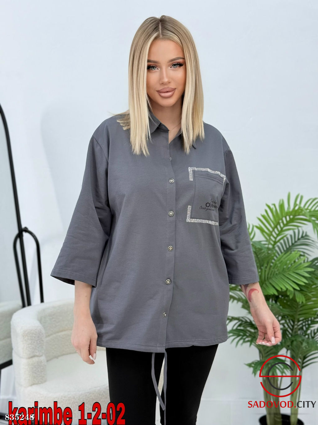 Рубашка женская с рукавами 3/4 - Bruno фото 2