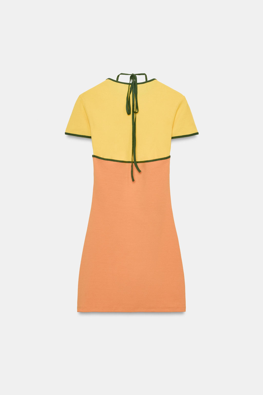 VESTIDO MINI EFECTO DOBLE / Naranja / Amarillo - Zara фото 4