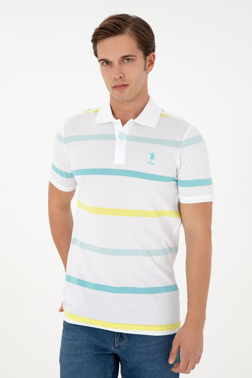 Мужская мятная футболка - U.s. polo assn фото 3