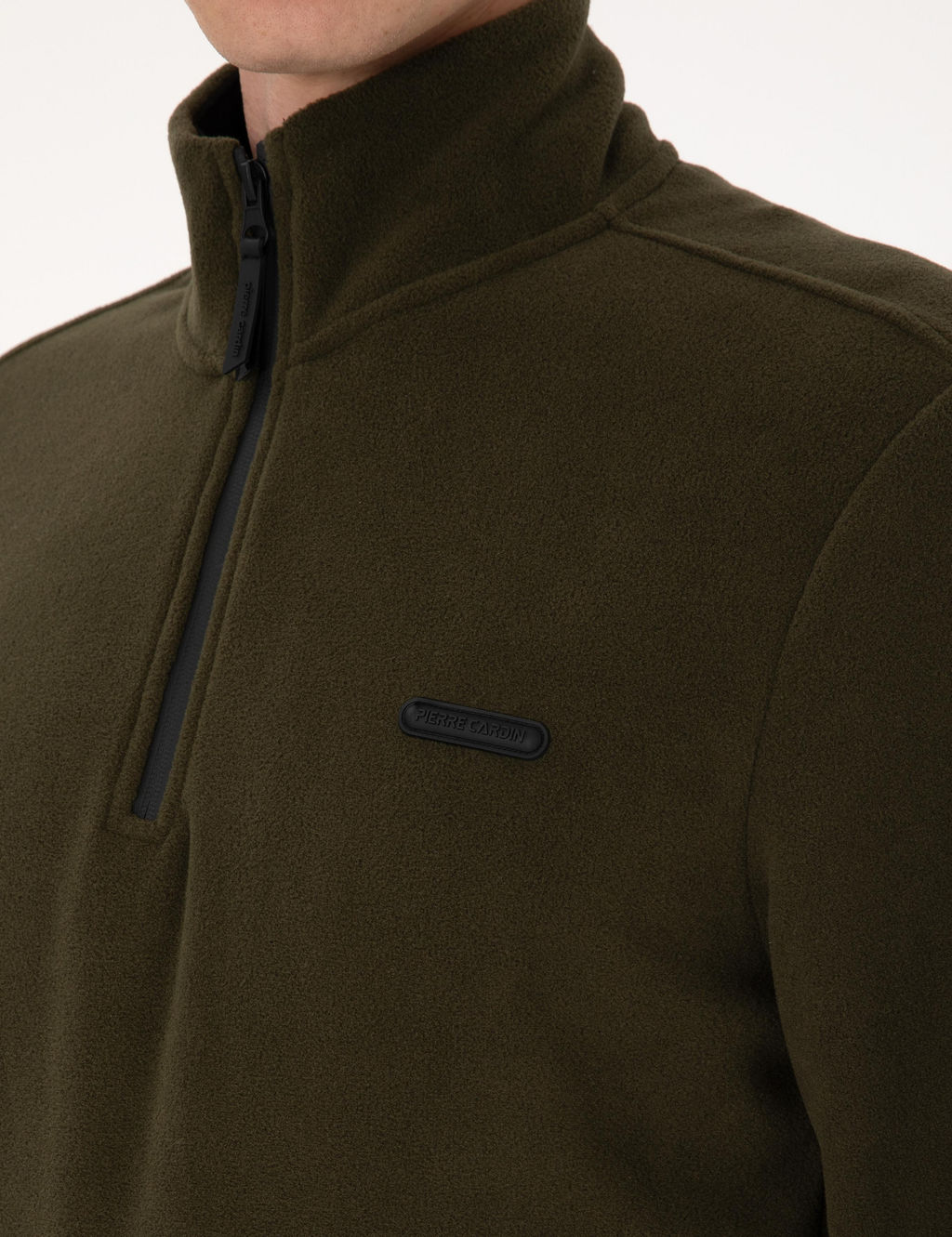 Haki Regular Fit Yar_m Fermuarl_ Polar Sweatshirt - Pierre cardin фото 7