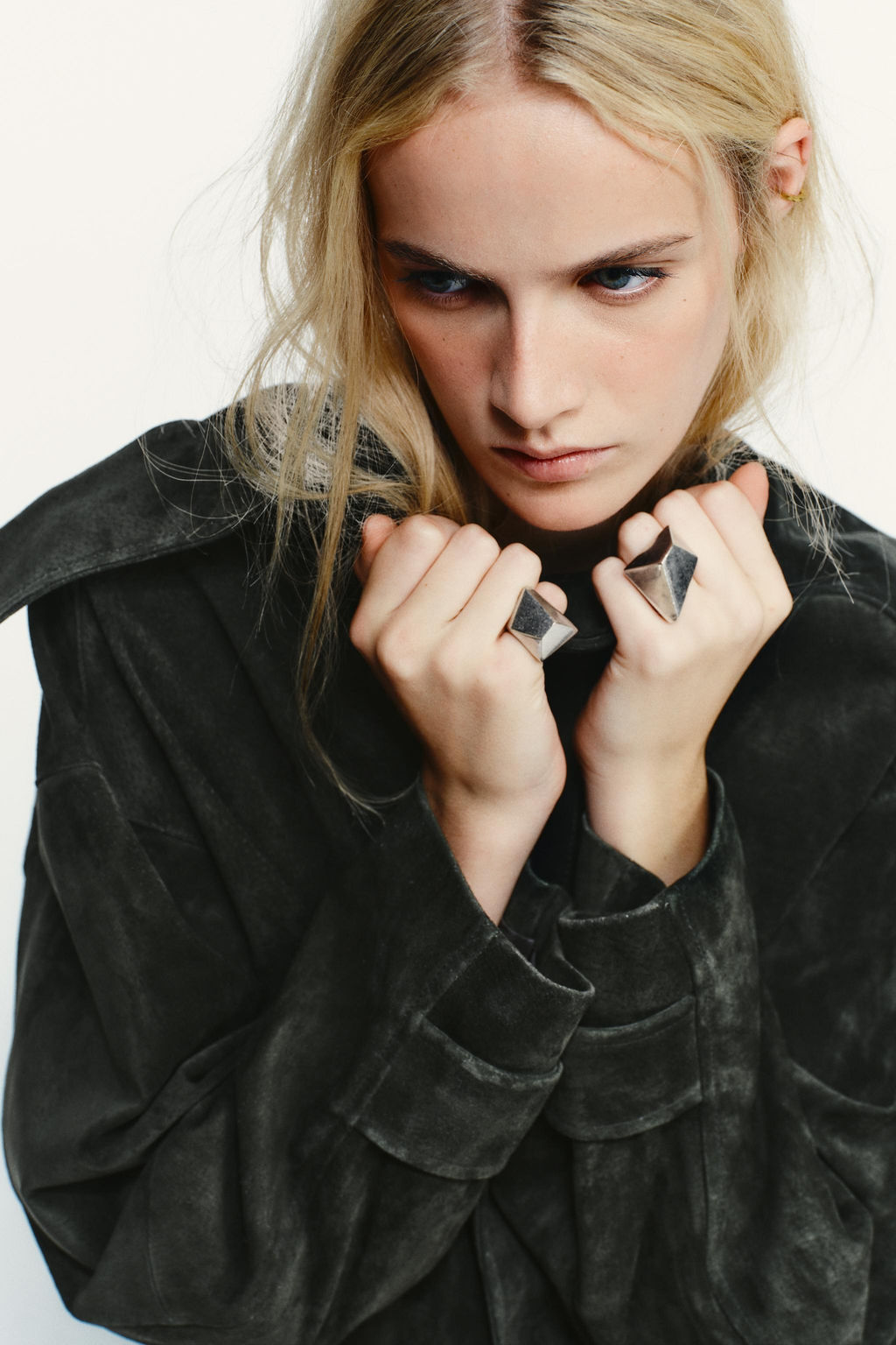 PACK OF 2 GEOMETRIC SHAPE RINGS