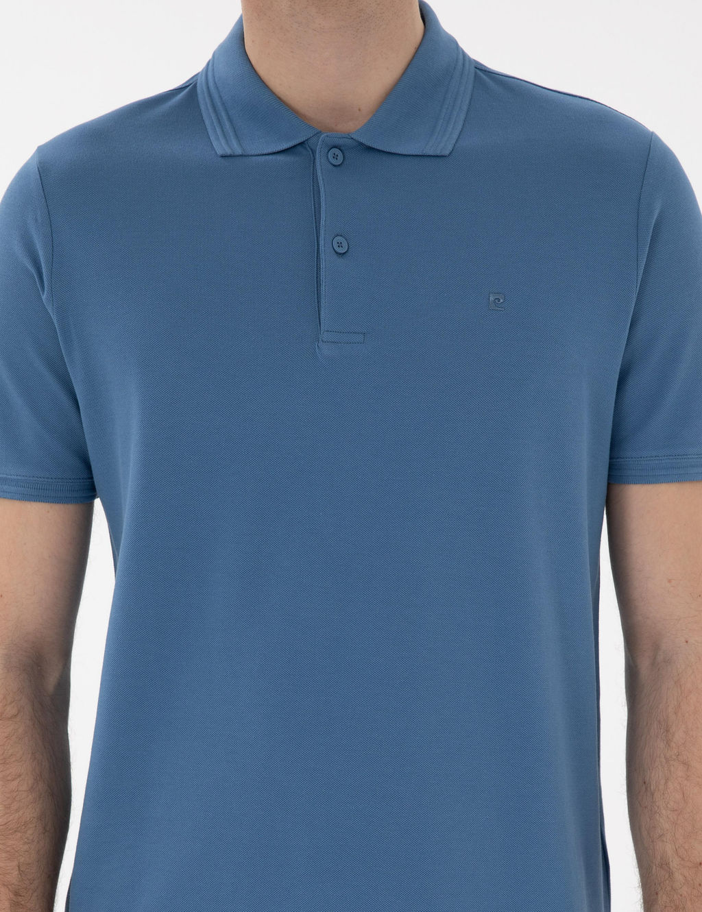 Koyu Mavi Regular Fit %100 Pamuk Polo Yaka Basic Ti__rt - Pierre cardin фото 6