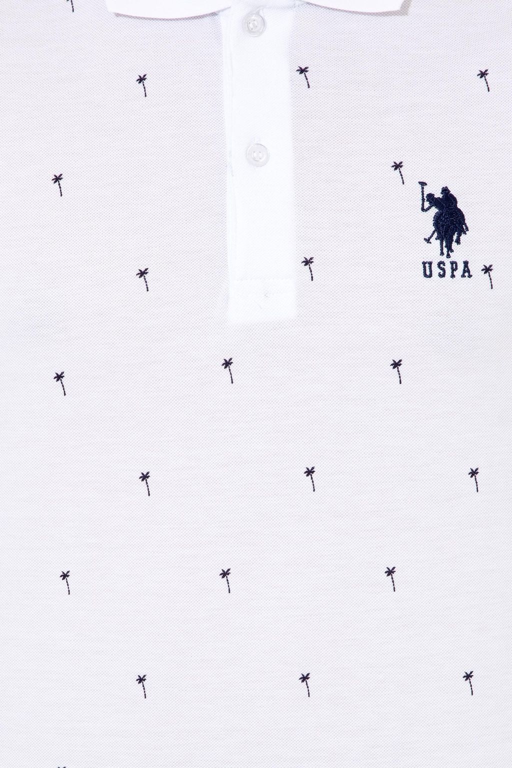 U. S. Polo Assn Мужская белая футболка с воротником-поло - U.s. polo assn фото 6