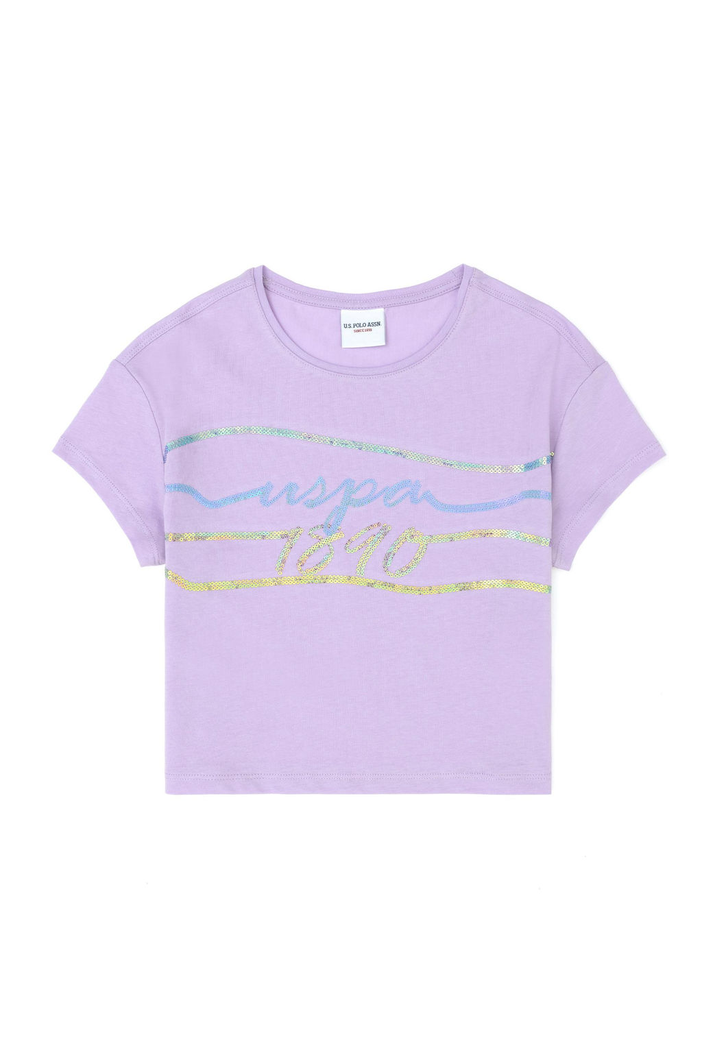 Сиреневая футболка для девочки - U.s. polo assn фото 7