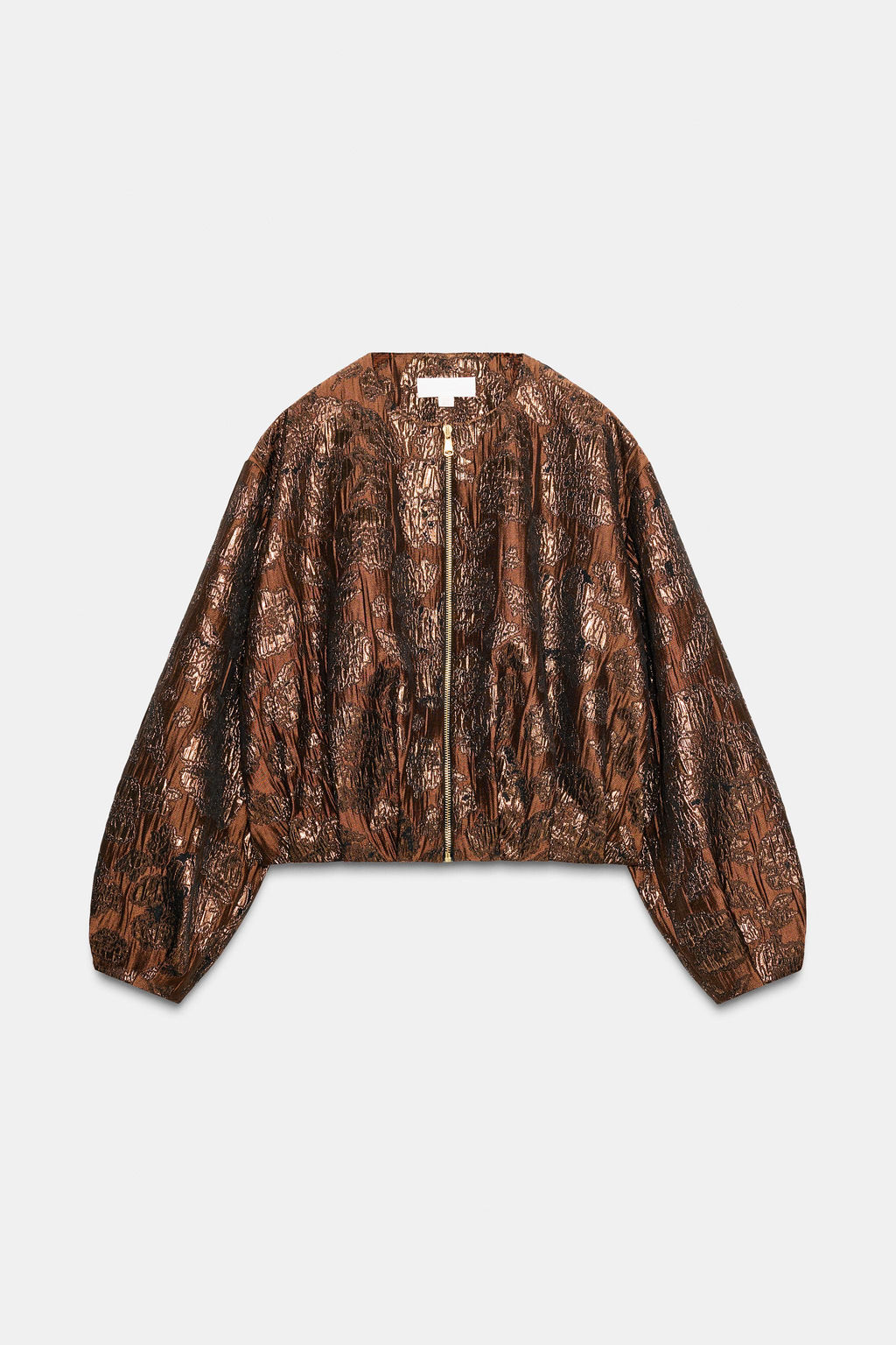 SHINY JACQUARD BOMBER JACKET