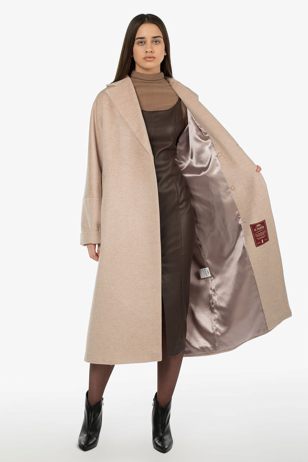 01-10935 Пальто женское демисезонное (пояс) - El podio фото 2