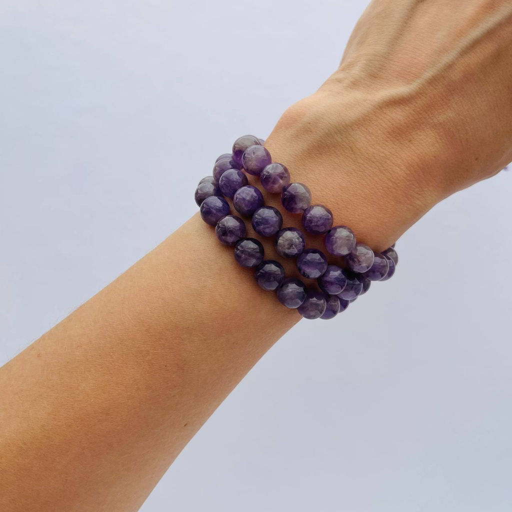 Бусины для украшений из Аметиста (45 бусин) 39 см