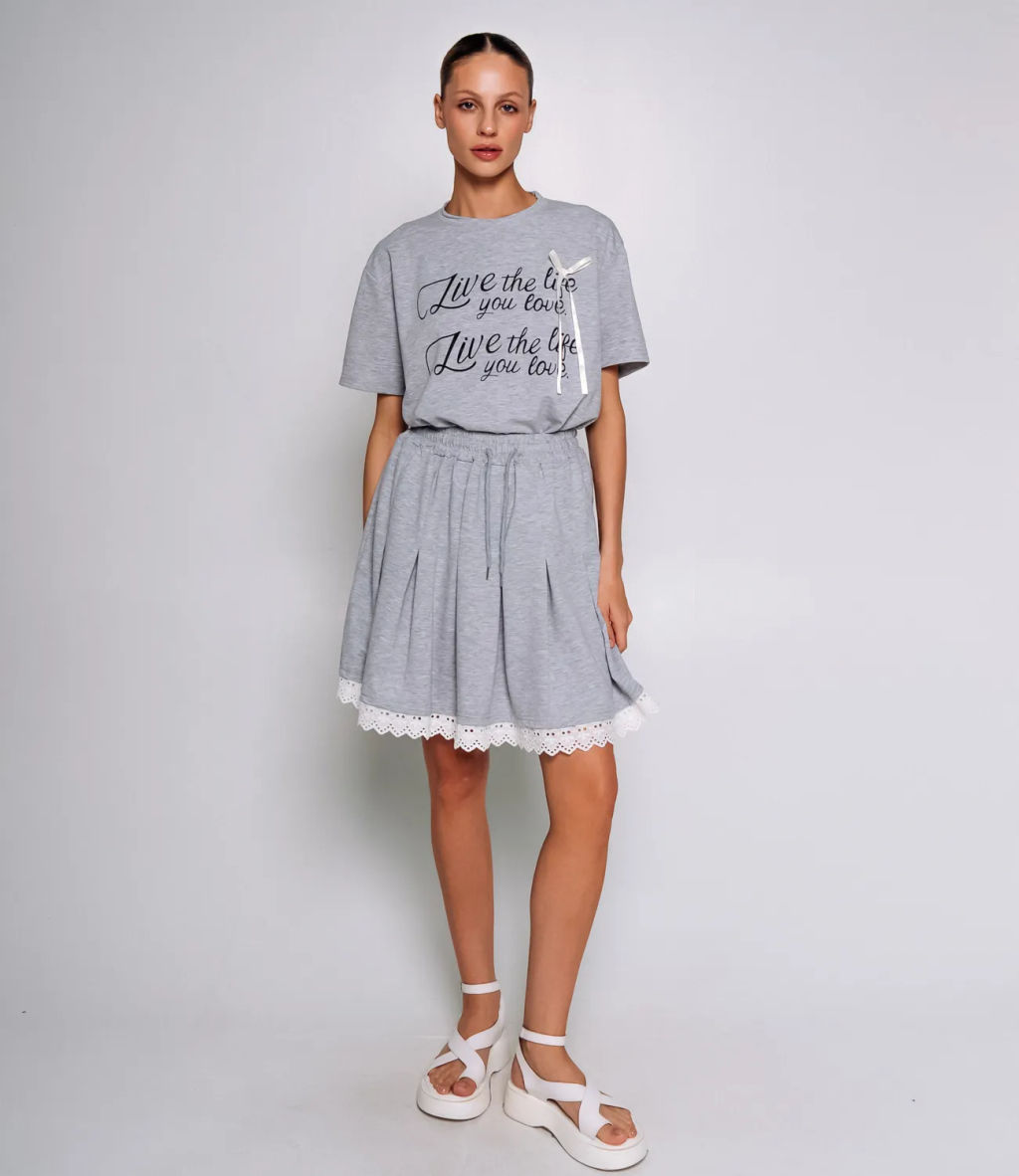 Костюм #КТ6631 (3), серый меланж