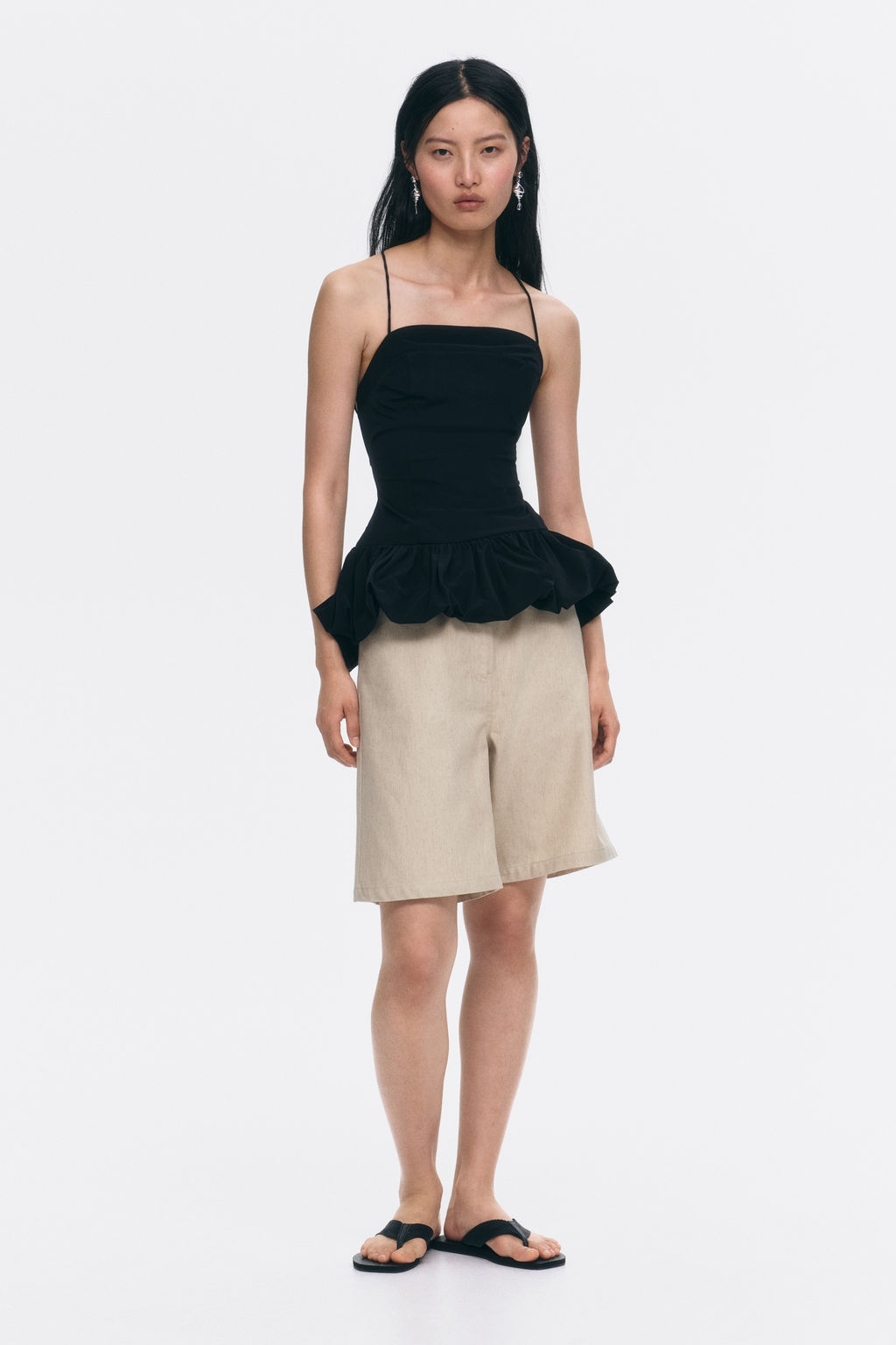 Bermudas en mezcla de lino - H&m фото 7