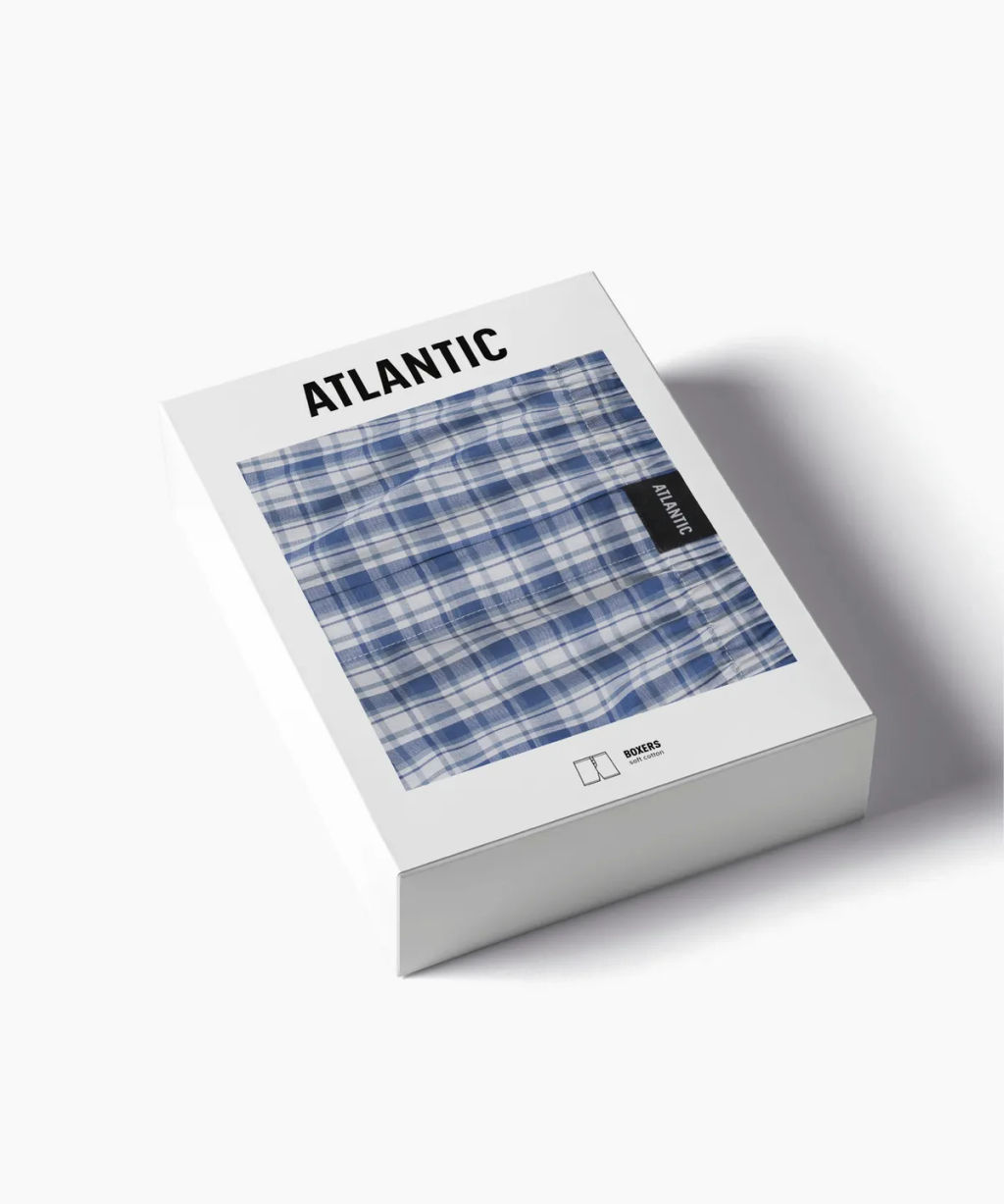 ATLANTIC MBT-002 Трусы боксеры Cotton голубой  фото 6