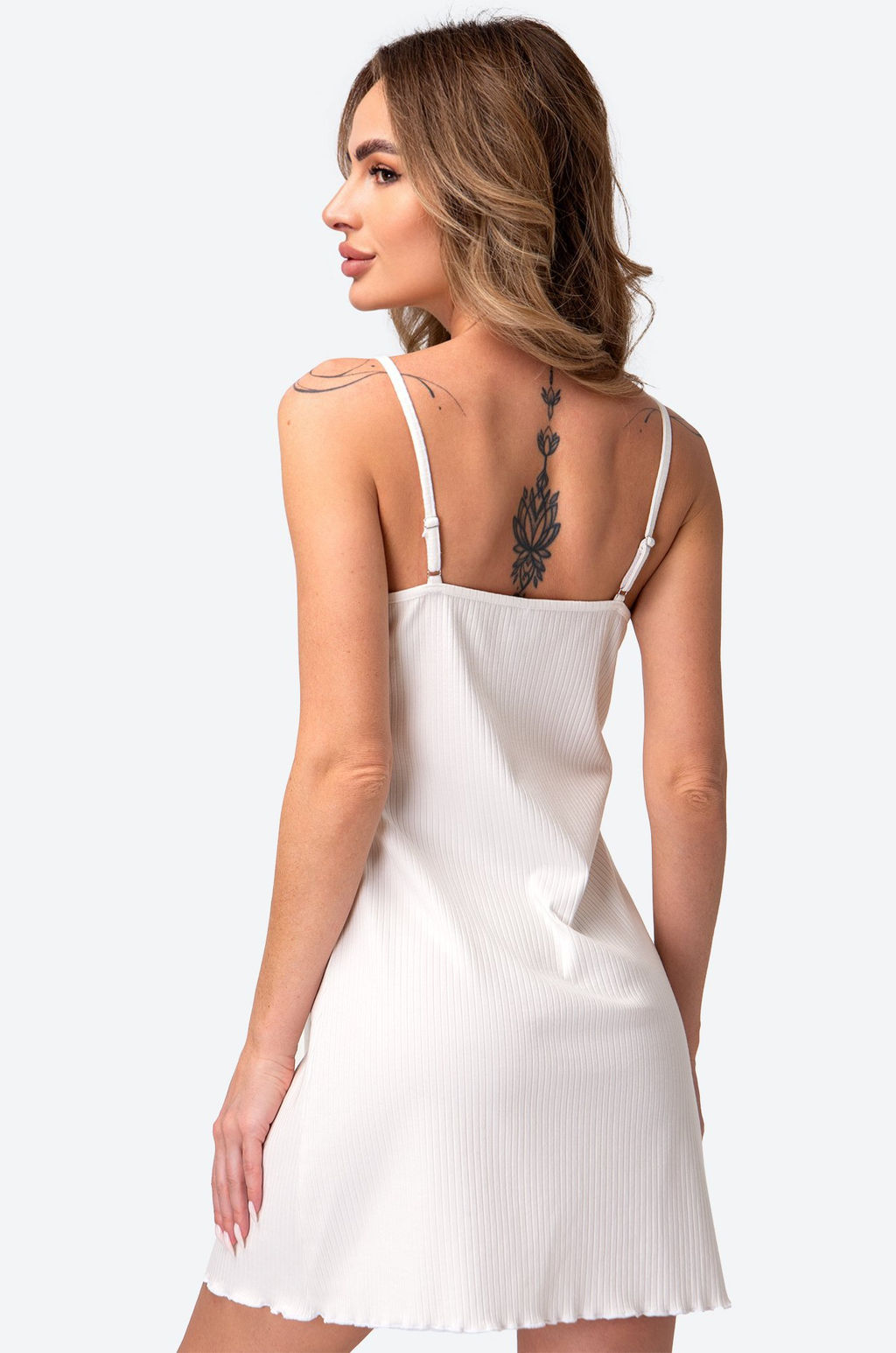 Женская cорочка в рубчик из вискозы Happy Fox  фото 4