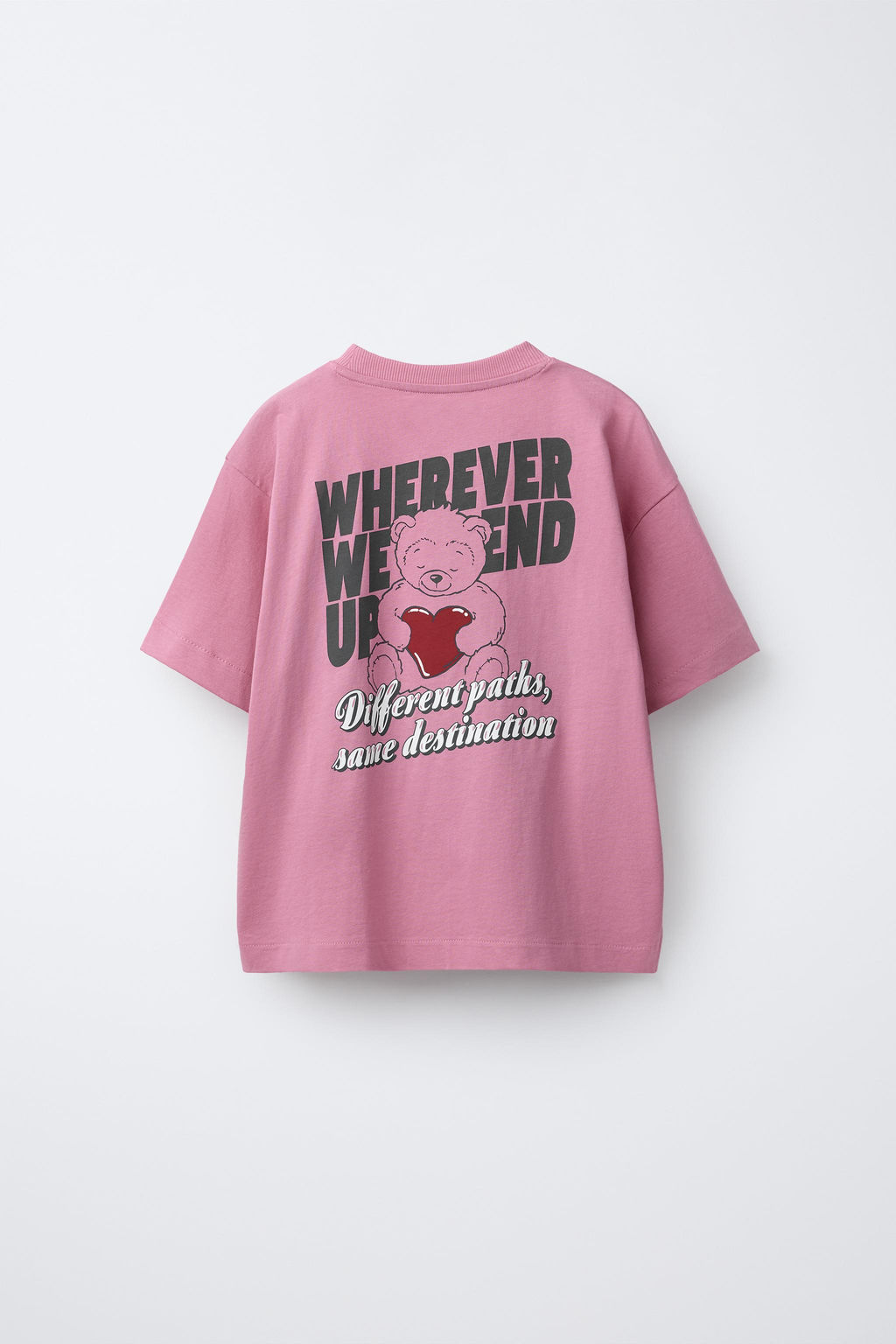 CAMISETA ESTAMPADA CORAZONES / Rosa - Zara фото 2