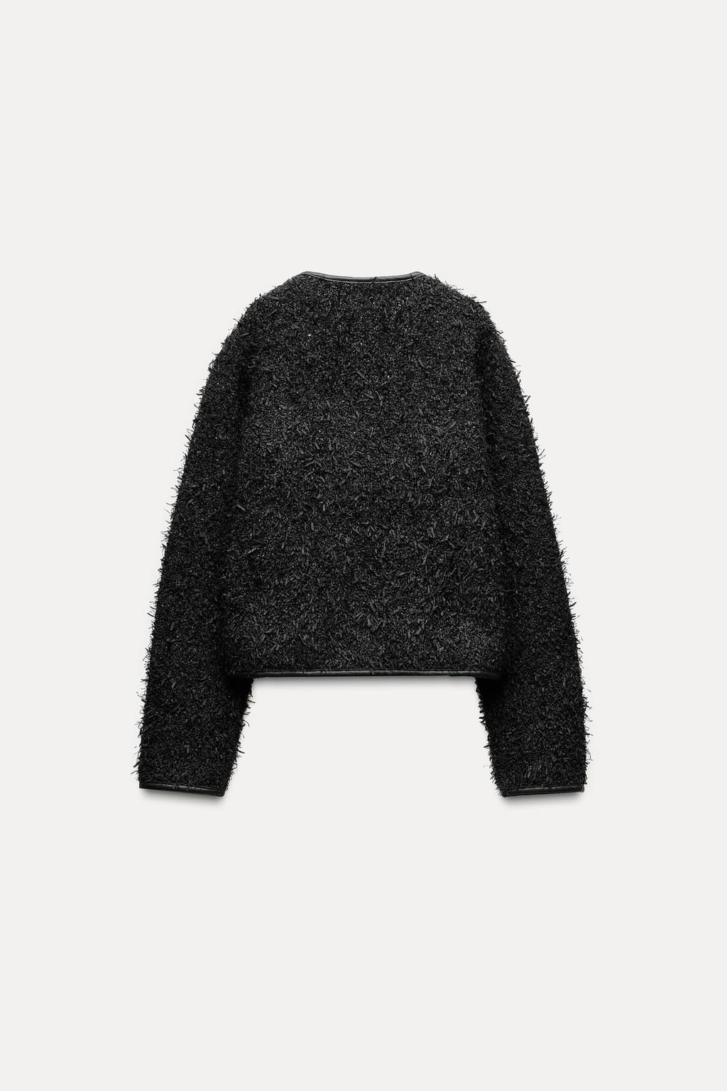 METALLIC THREAD TEXTURED JACKET - Zara фото 9