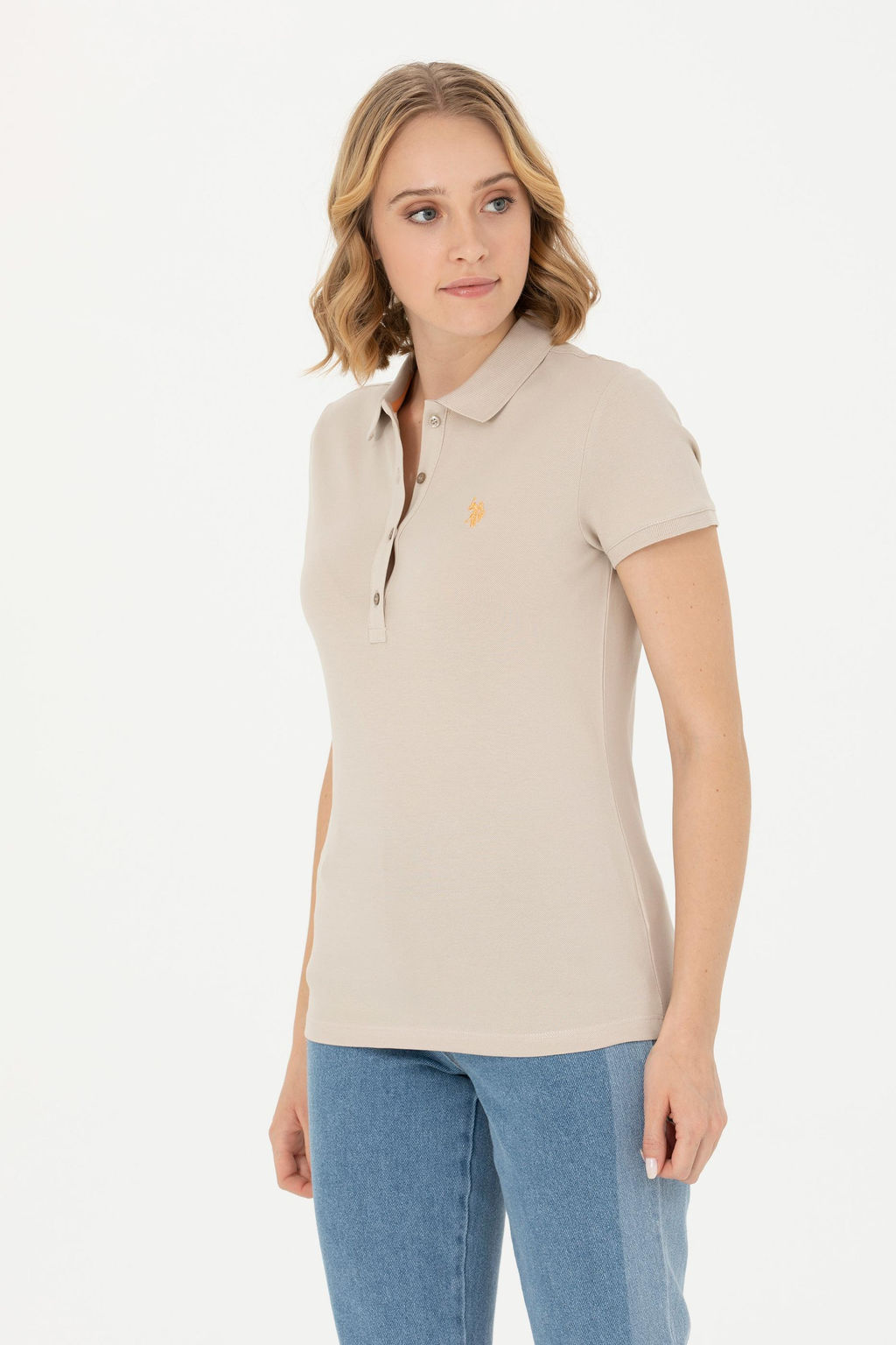 U. S. Polo Assn Женская базовая футболка Stone - U.s. polo assn фото 17