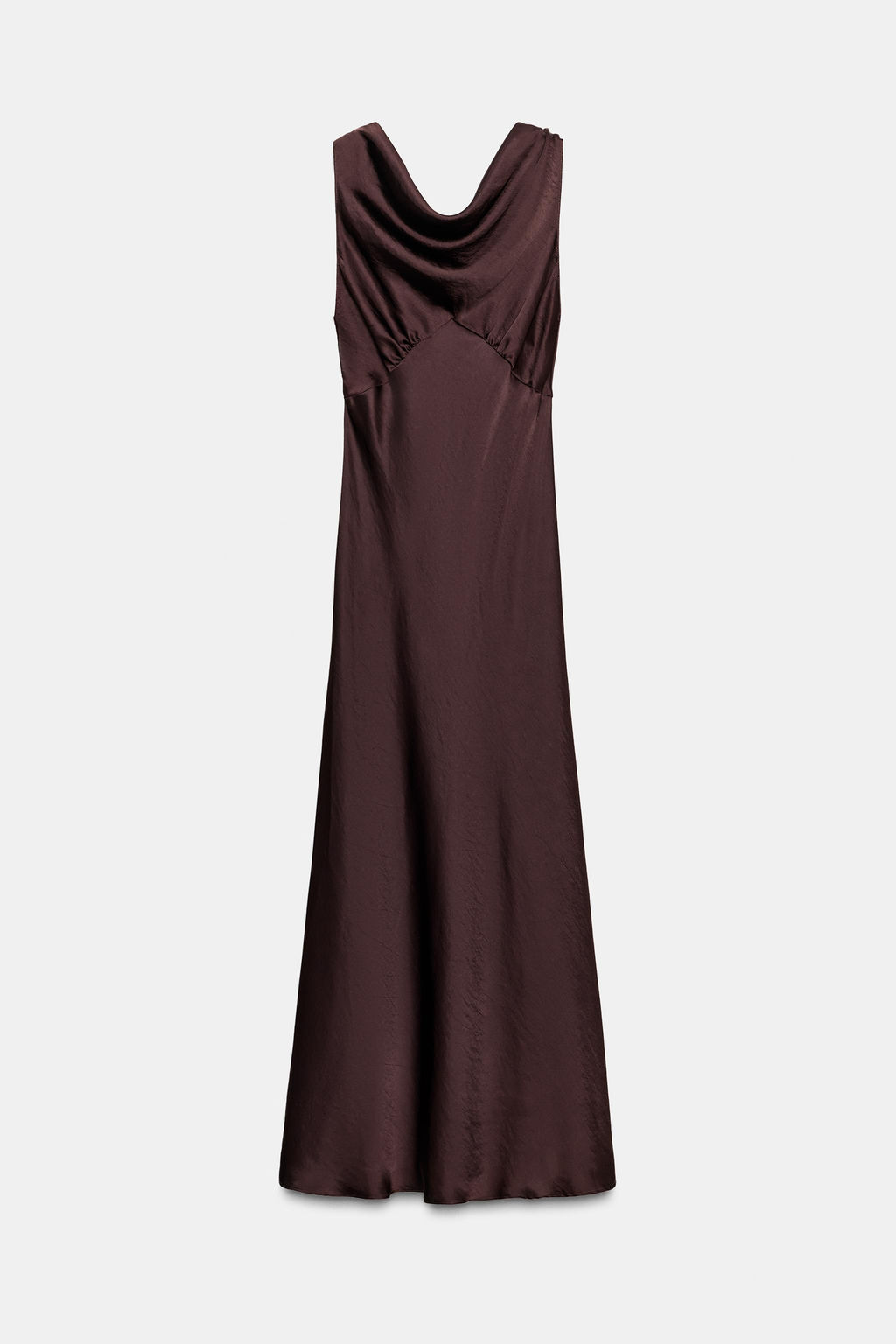 ZW COLLECTION SATIN MIDI DRESS - Zara фото 5