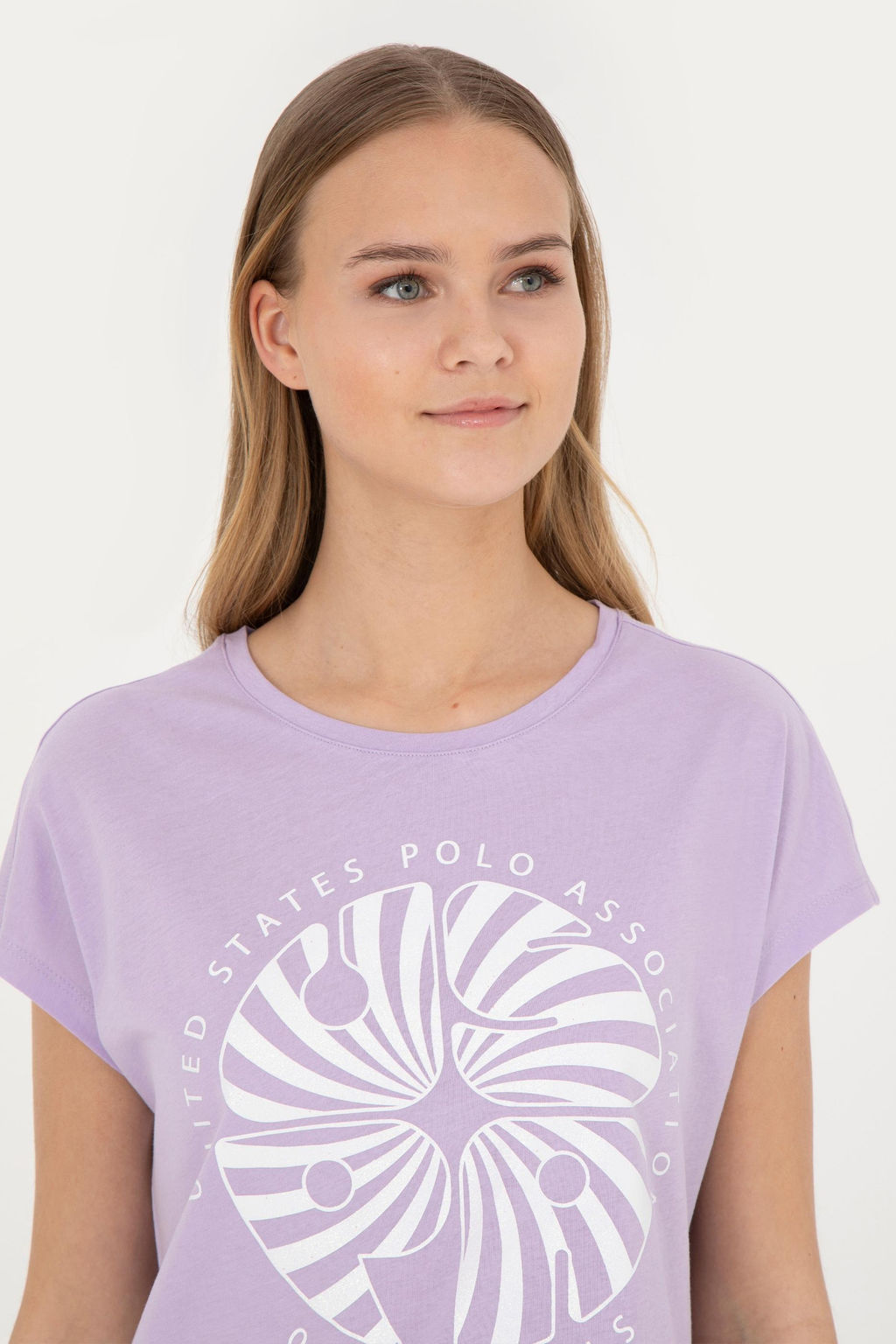 Женская сиреневая футболка - U.s. polo assn фото 8