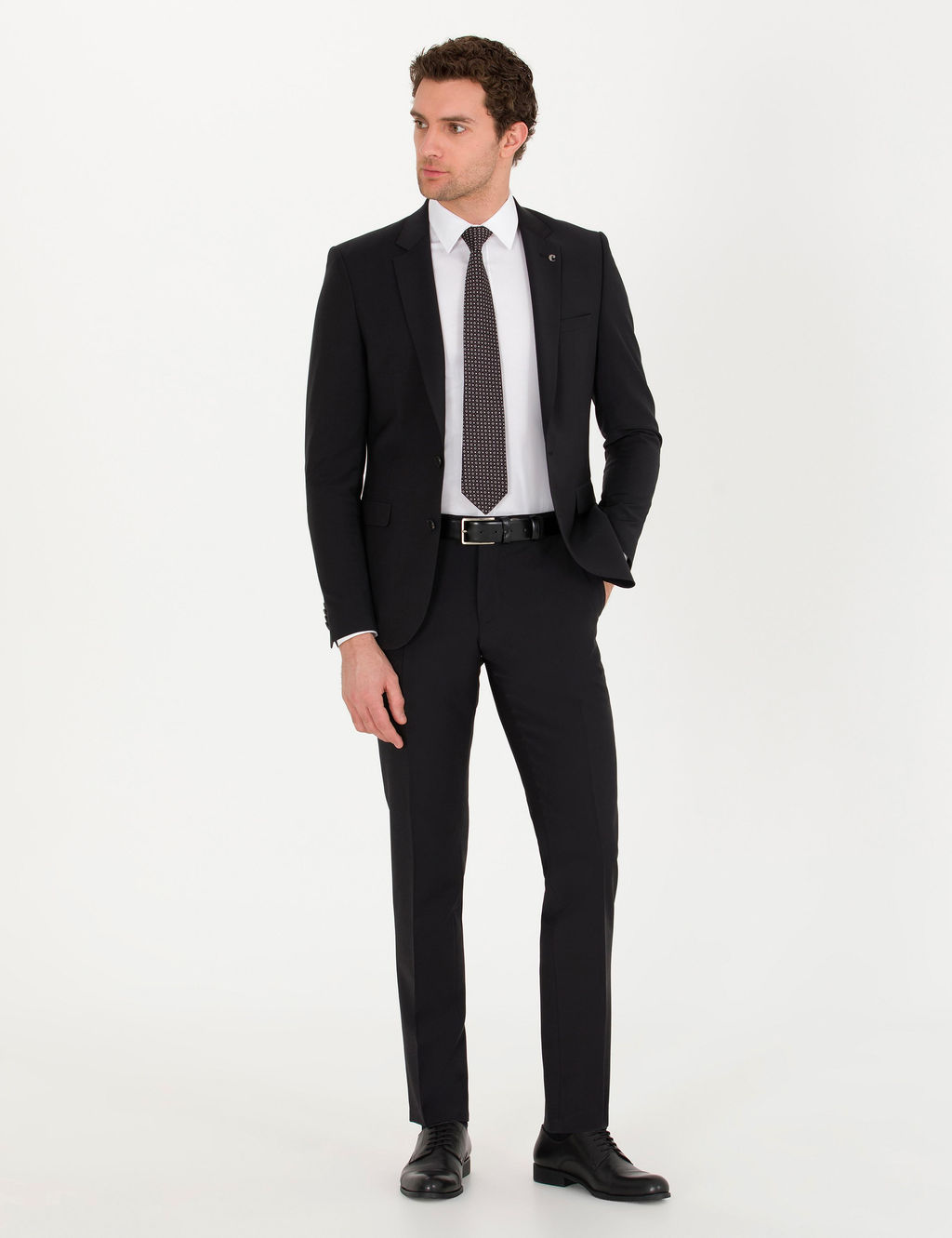 Черный костюм узкого кроя - Cacharel фото 10