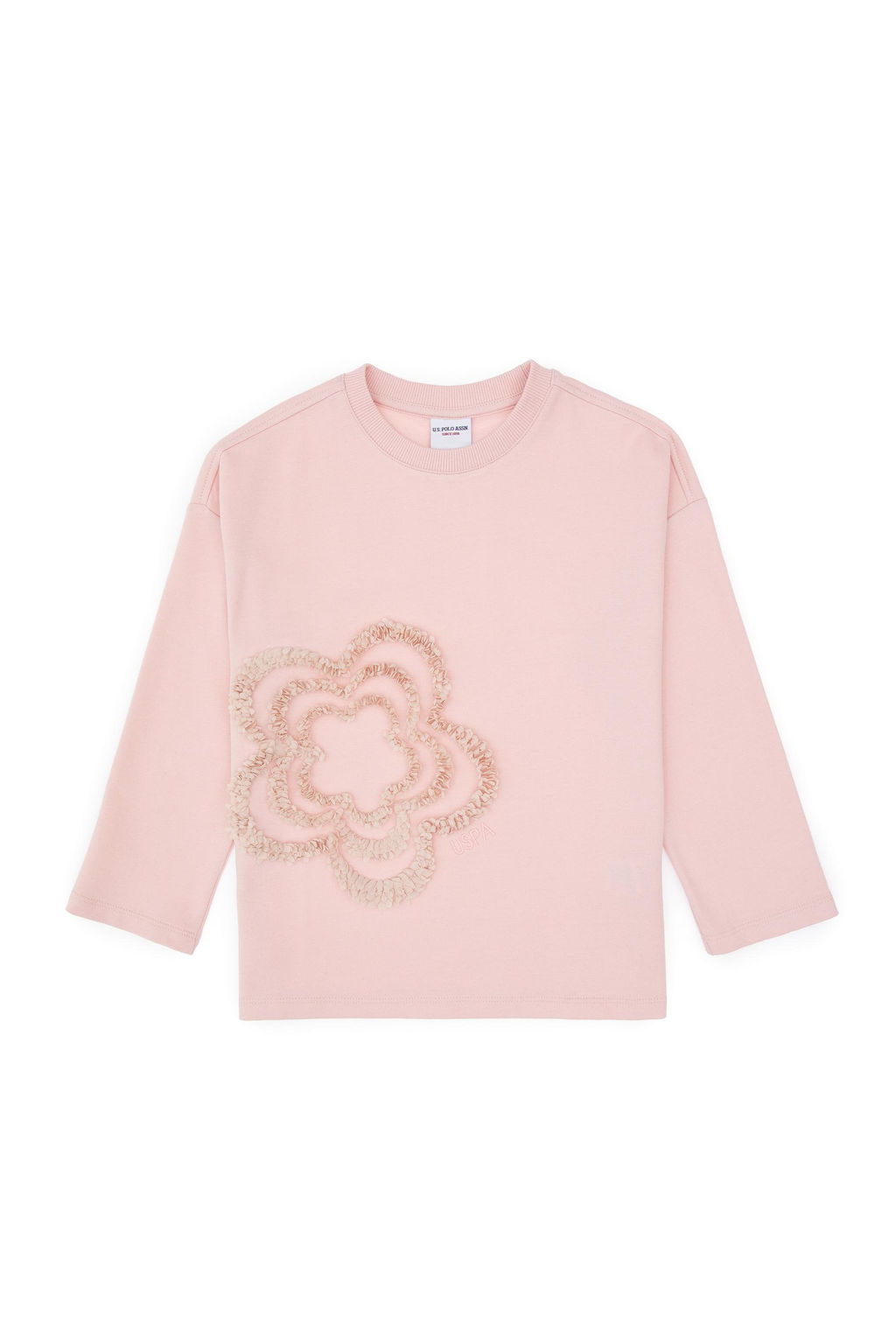 K_z _ocuk Pudra Bisiklet Yaka Sweatshirt - U.s. polo assn фото 2