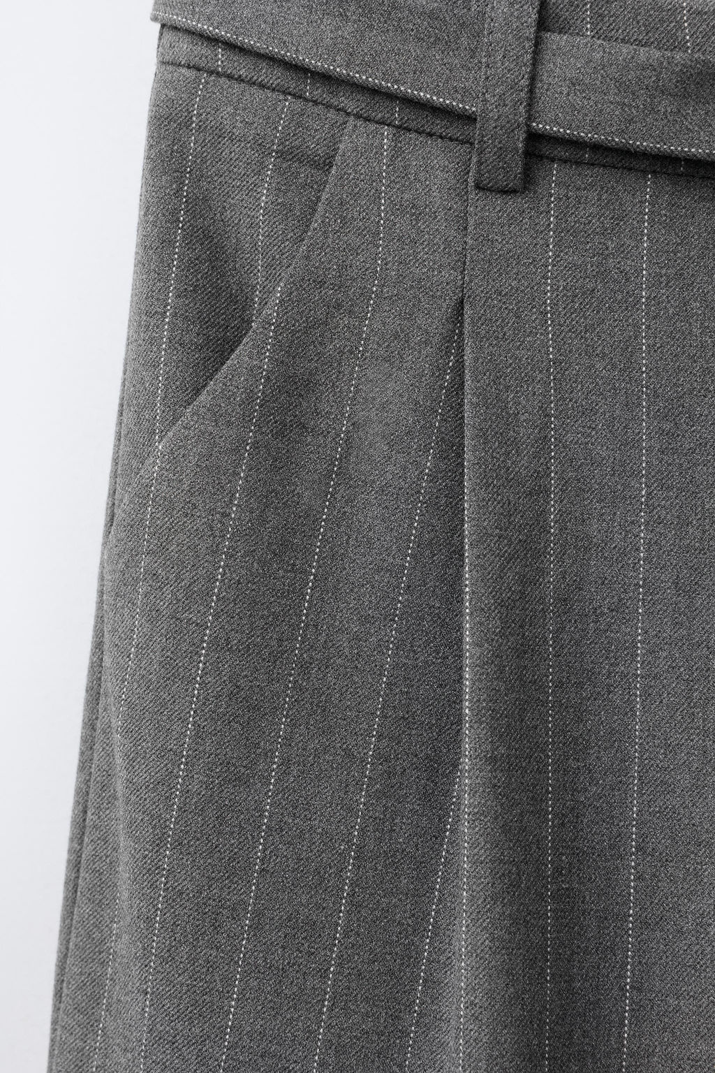 PINSTRIPE TROUSERS WITH BELT - Zara фото 3