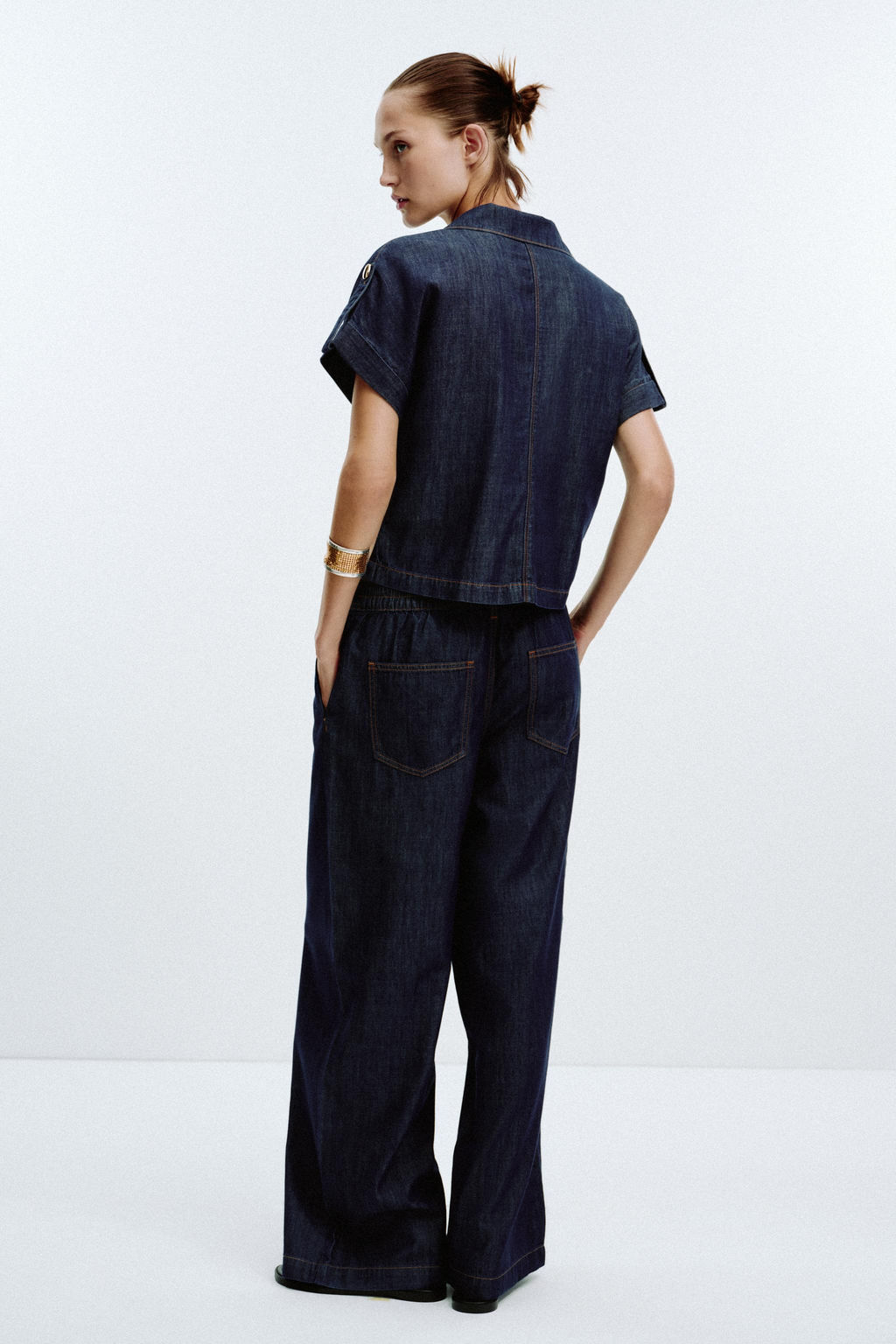 Z1975 WIDE-LEG SEAM JEANS - Zara фото 4
