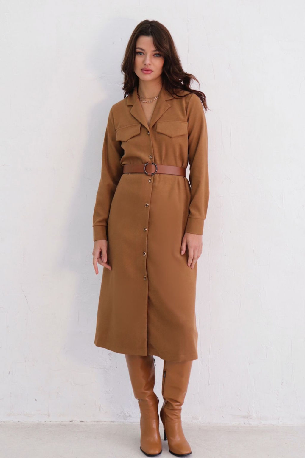 Платье-рубашка с английским воротником - Martichelli фото 208