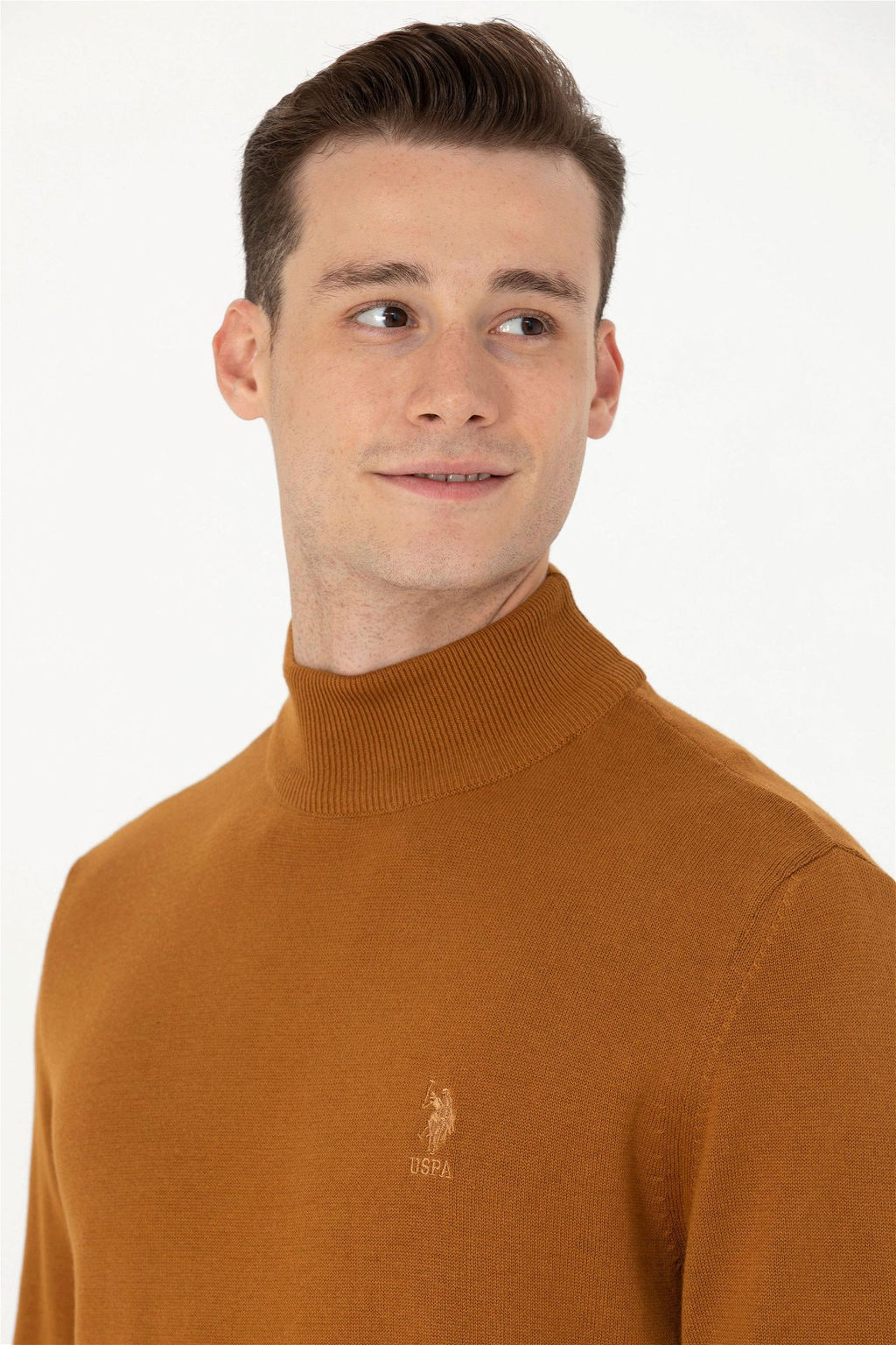 U. S. Polo Assn Мужской базовый свитер кокосового цвета - U.s. polo assn фото 9