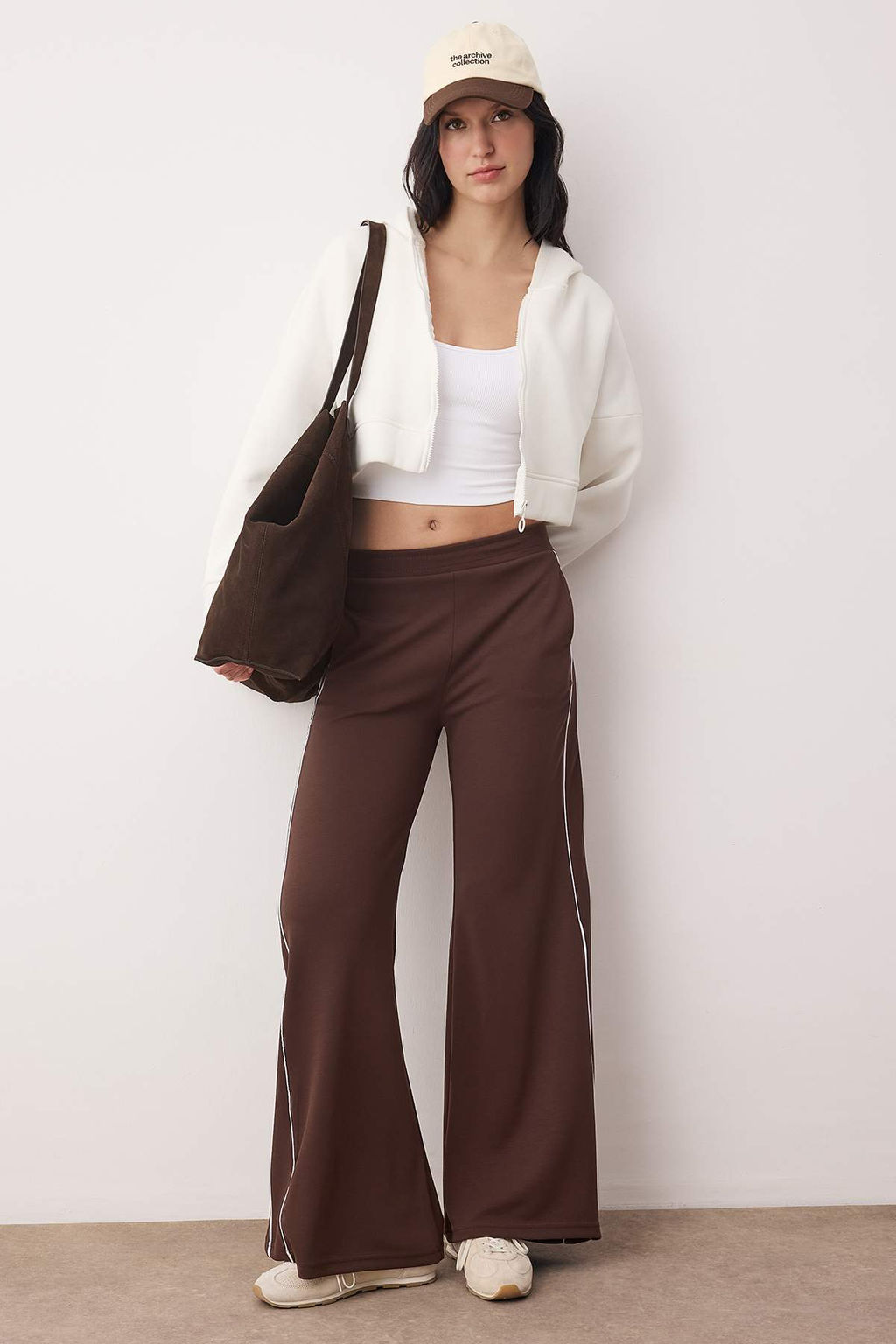 Bordo Biyeli Wide Leg/Genis Paca Orme Spor Esofman Alt? THMAW26EA00001 - Trendyolmilla фото 14