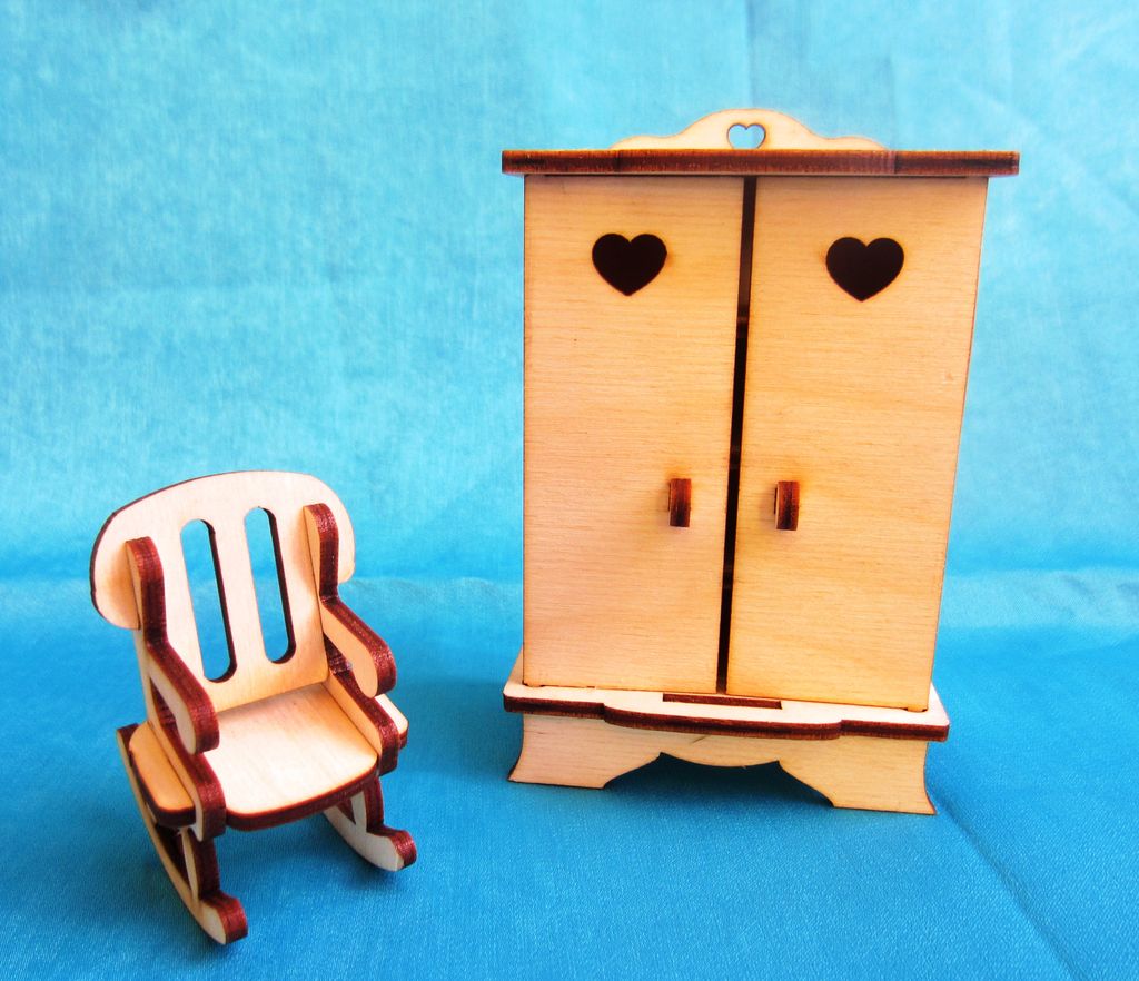 Заготовка для творчества Набор мебели в деревянной коробке - Smiledecor фото 6