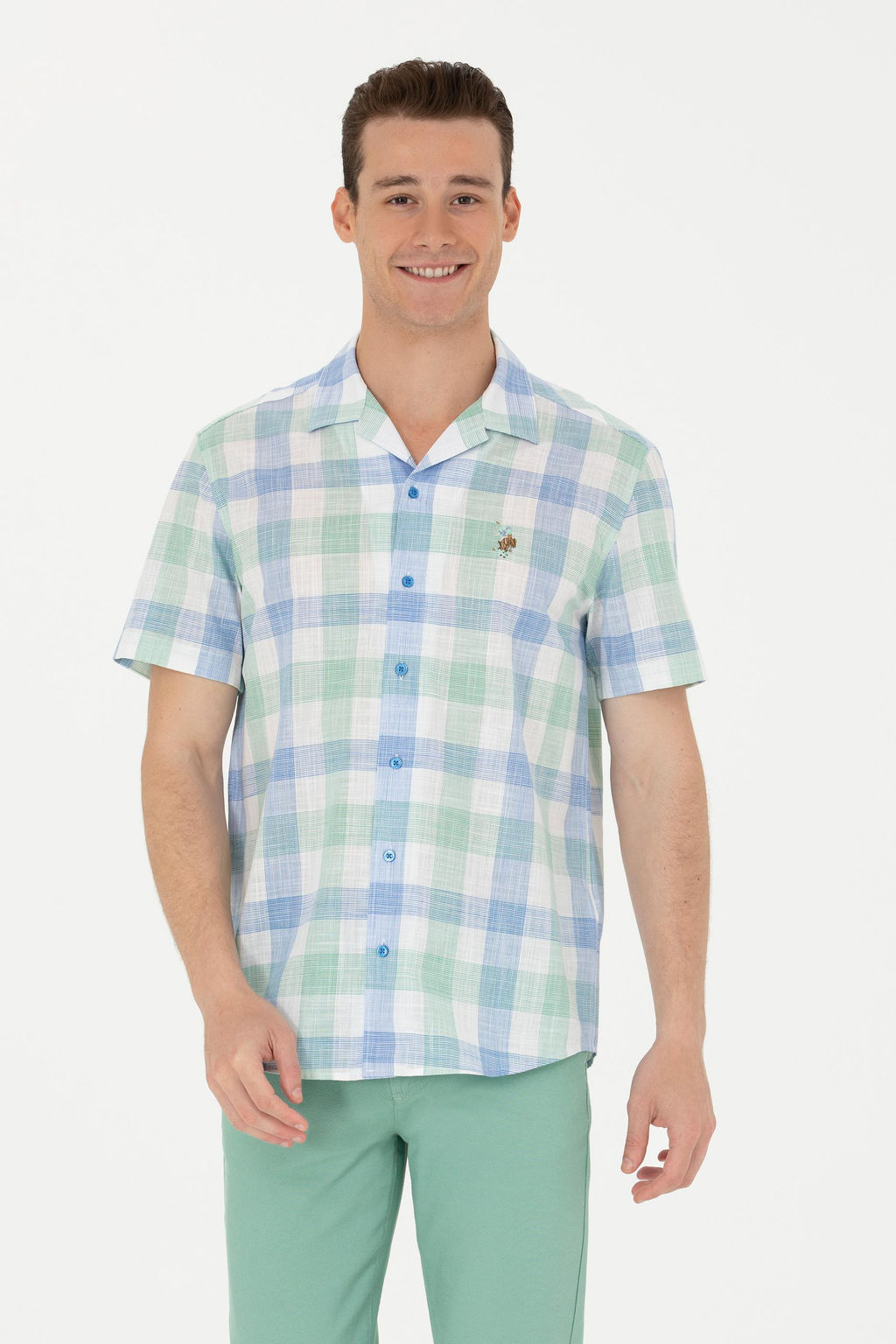 U. S. Polo Assn Мужская рубашка Saks с коротким рукавом - U.s. polo assn фото 17