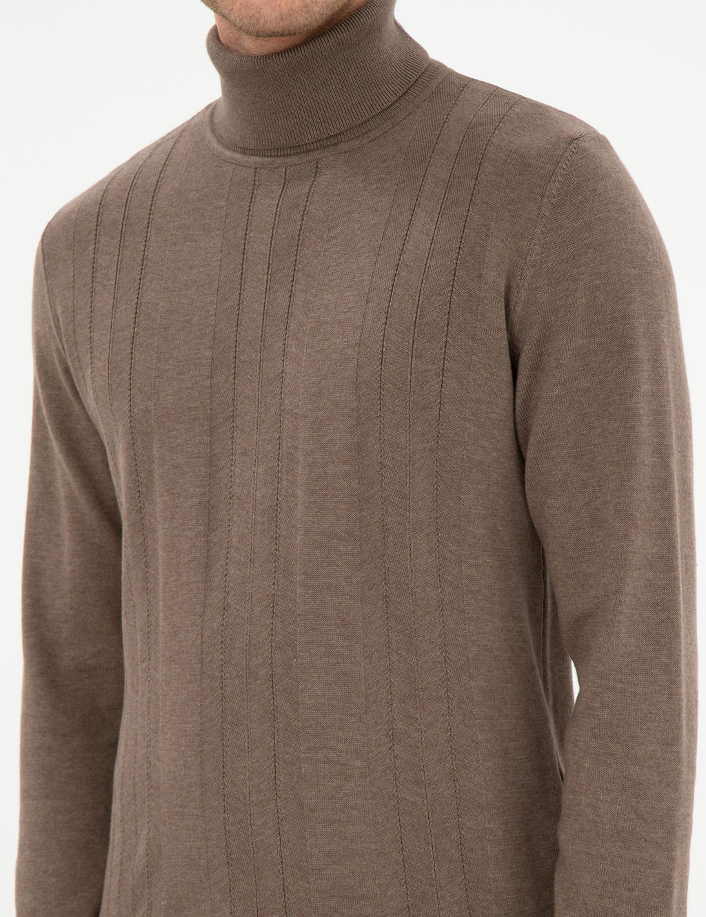 Vizon Melanj Slim Fit Bal_k__ Yaka Triko Kazak - Pierre cardin фото 7