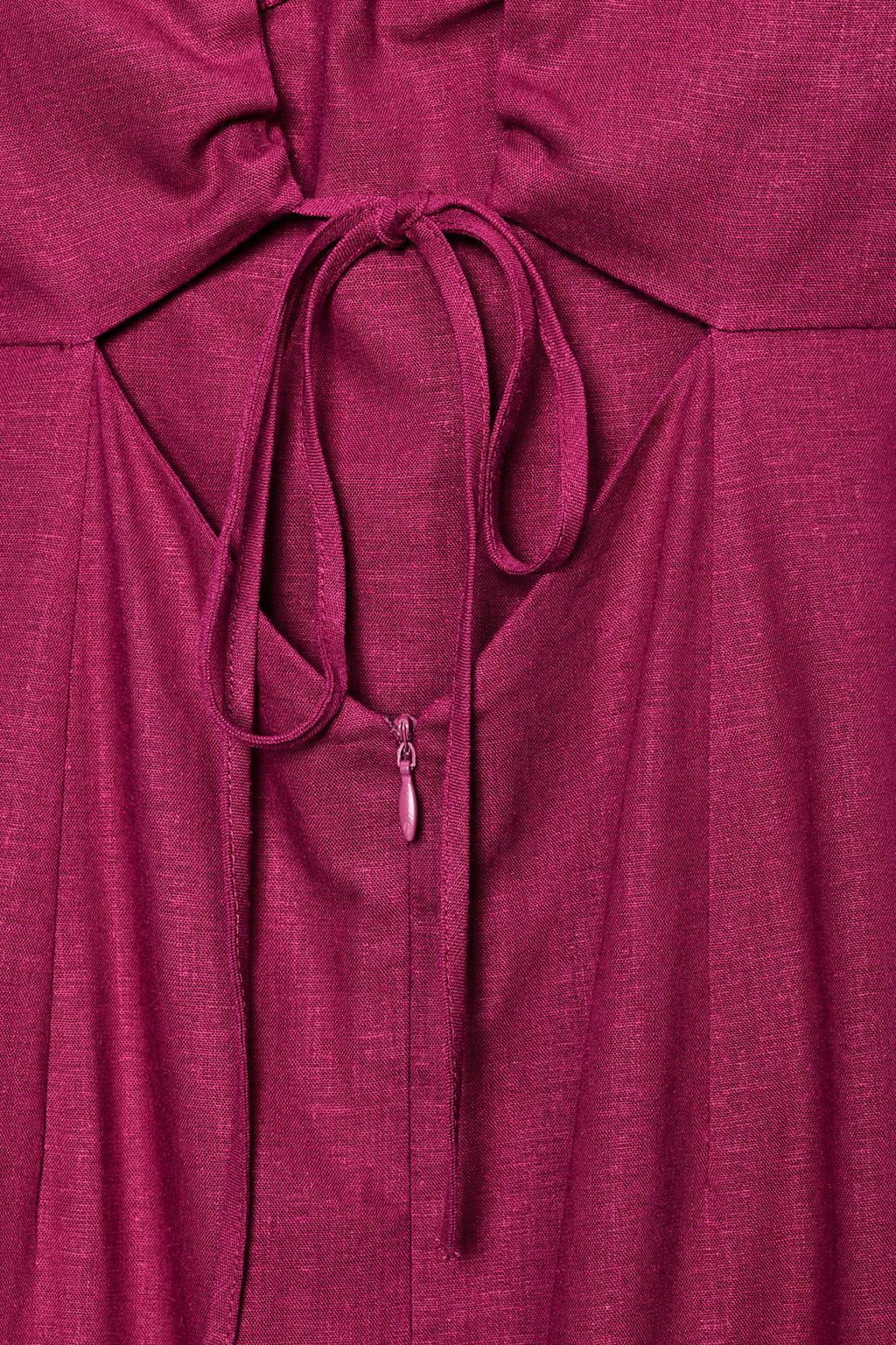 STRAPPY LINEN BLEND MIDI DRESS - Zara фото 9