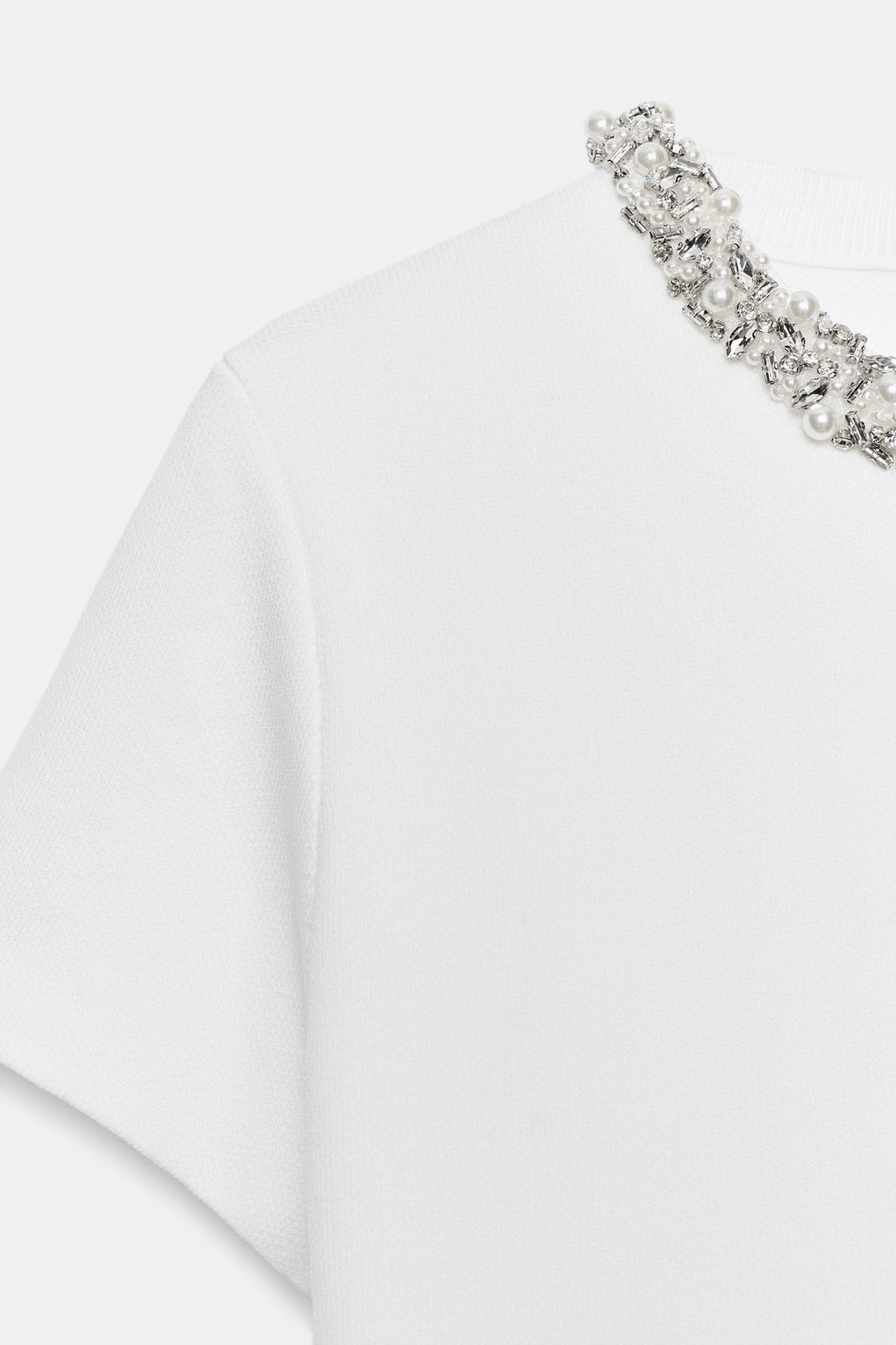 TOP PUNTO ABALORIOS JOYA / Blanco