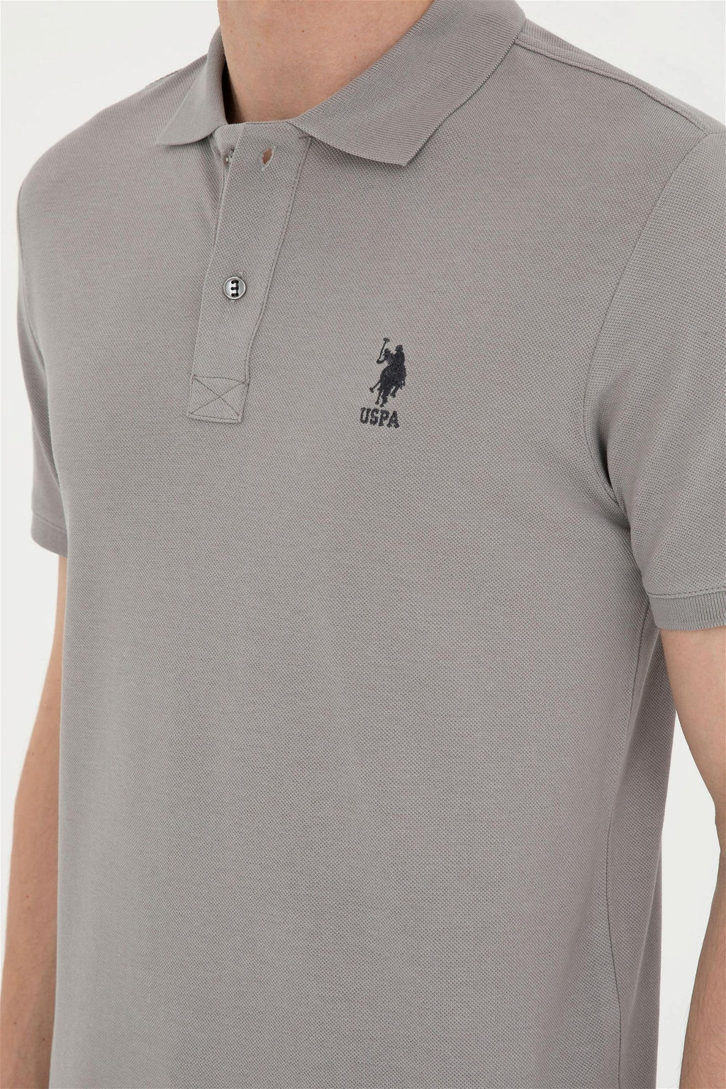 U. S. Polo Assn / Мужская темно-серая базовая футболка - U.s. polo assn фото 7