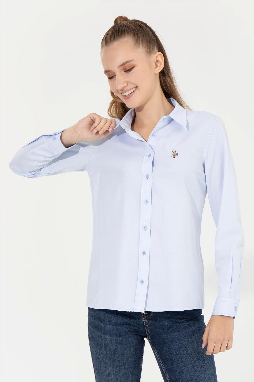 U. S. Polo Assn Женская черная базовая рубашка с длинным рукавом Неожиданная скидка в корзине - U.s. polo assn фото 133