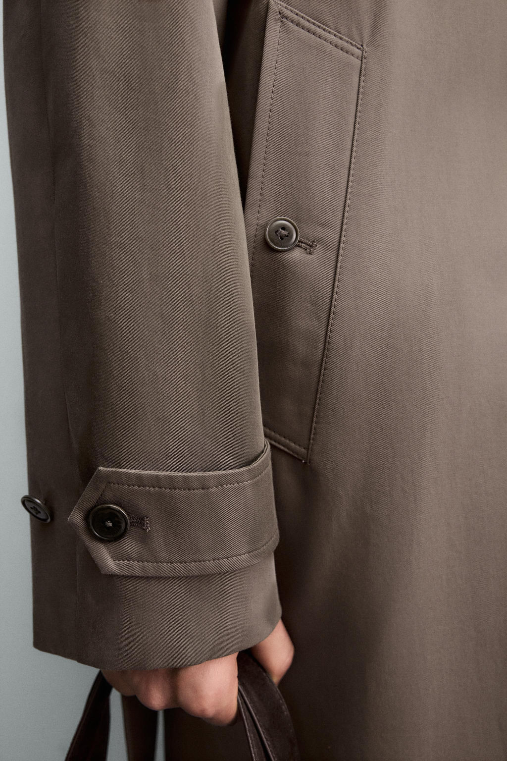 TRENCH WATER REPELLENT MANTECO® ORIGINS / Marr?n / Topo - Zara фото 5