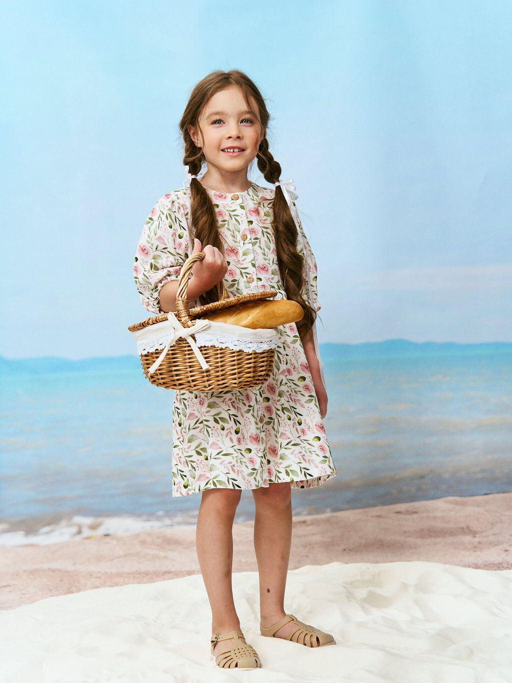 Платье хлопковое "Розы"